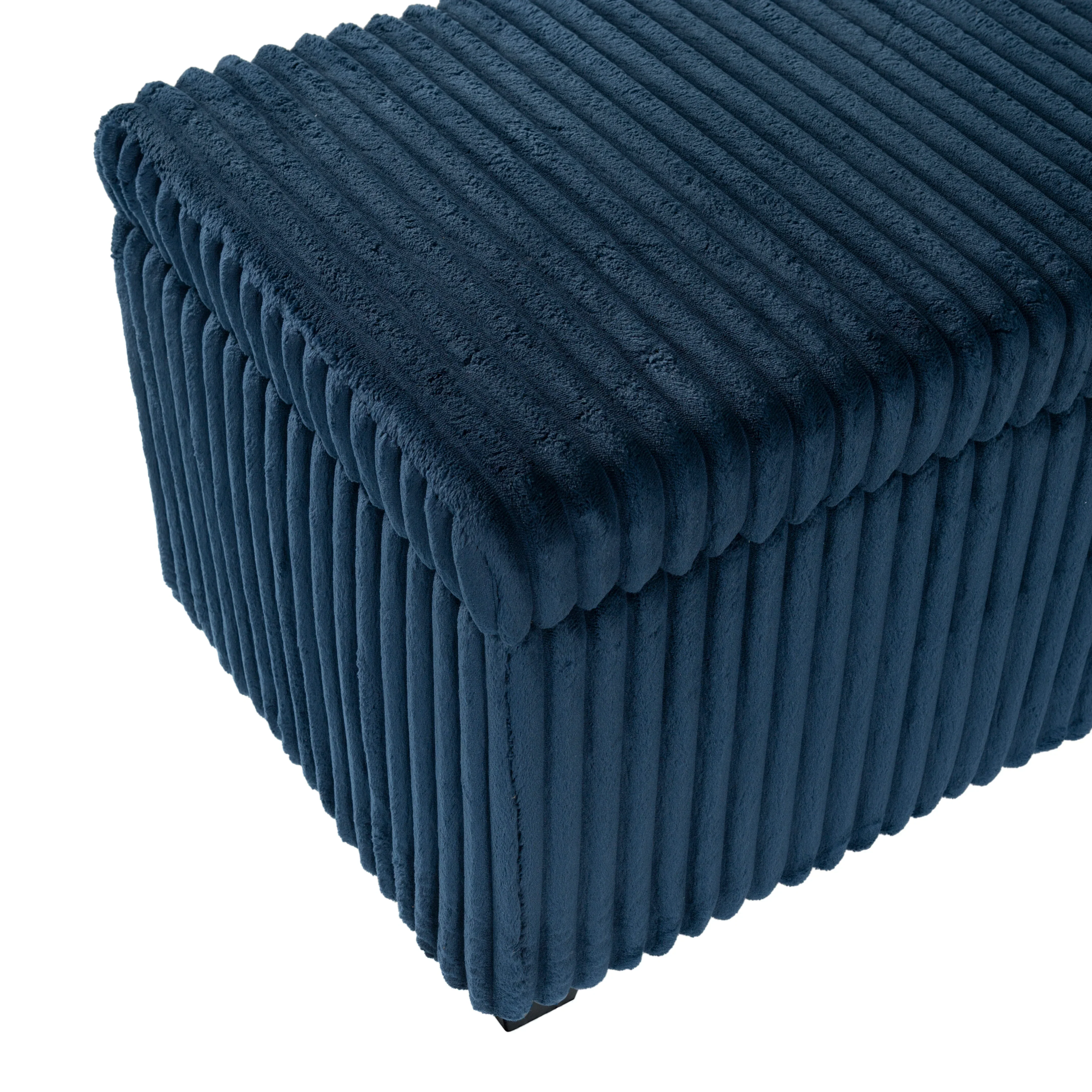 Lynzie Plush Corduroy Storage Bench - Image 27