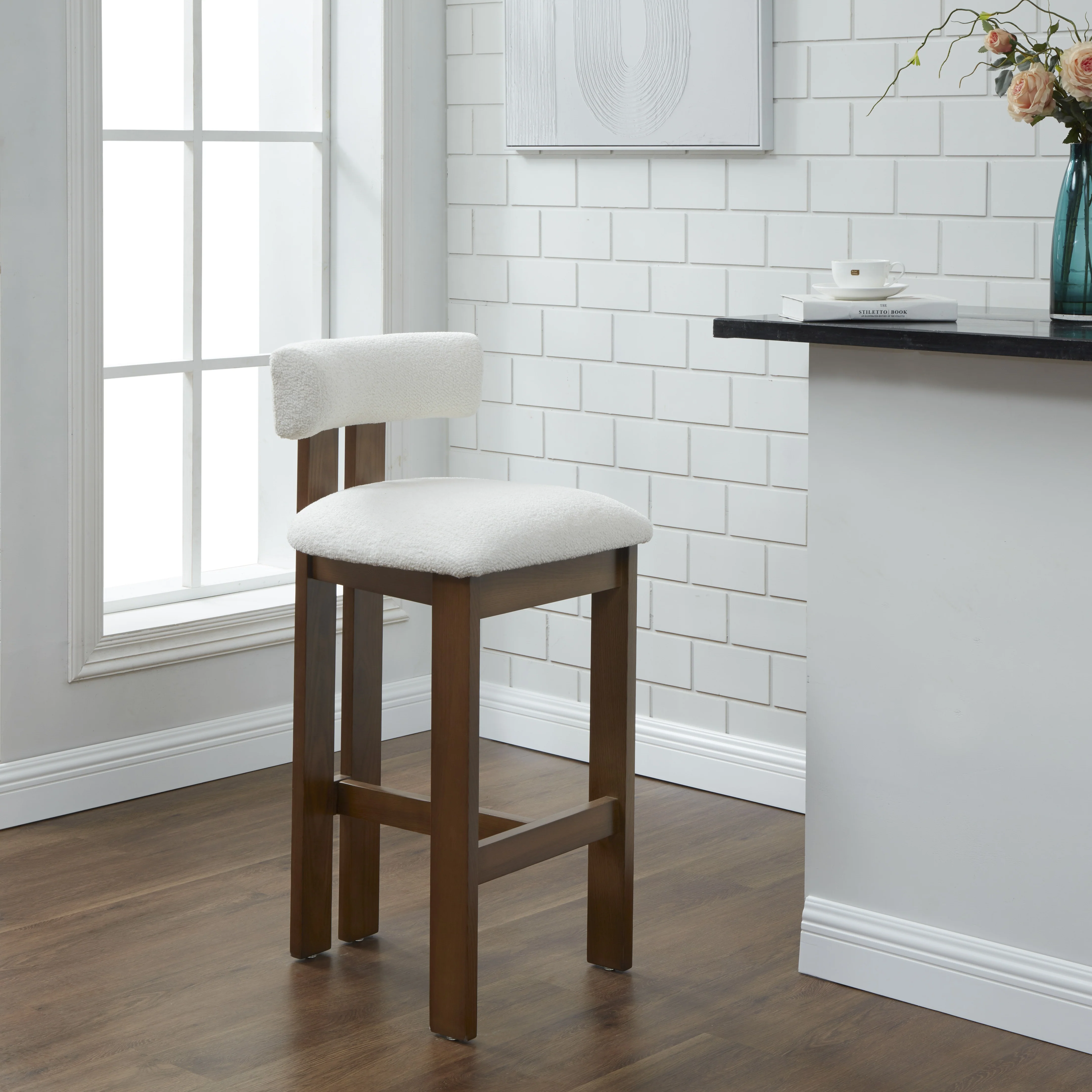 Macey Boucle Barstool - Image 3