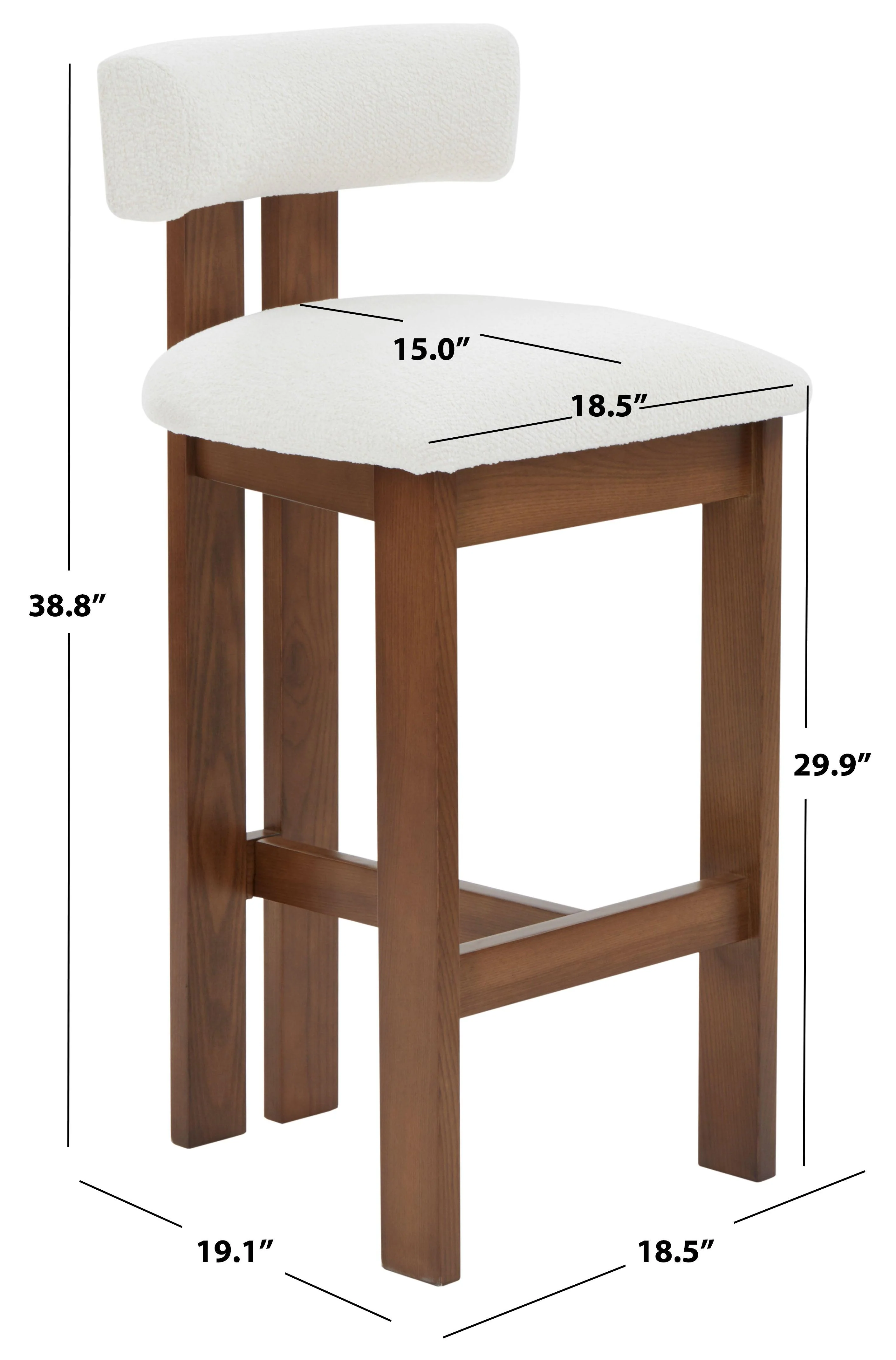 Macey Boucle Barstool - Image 7