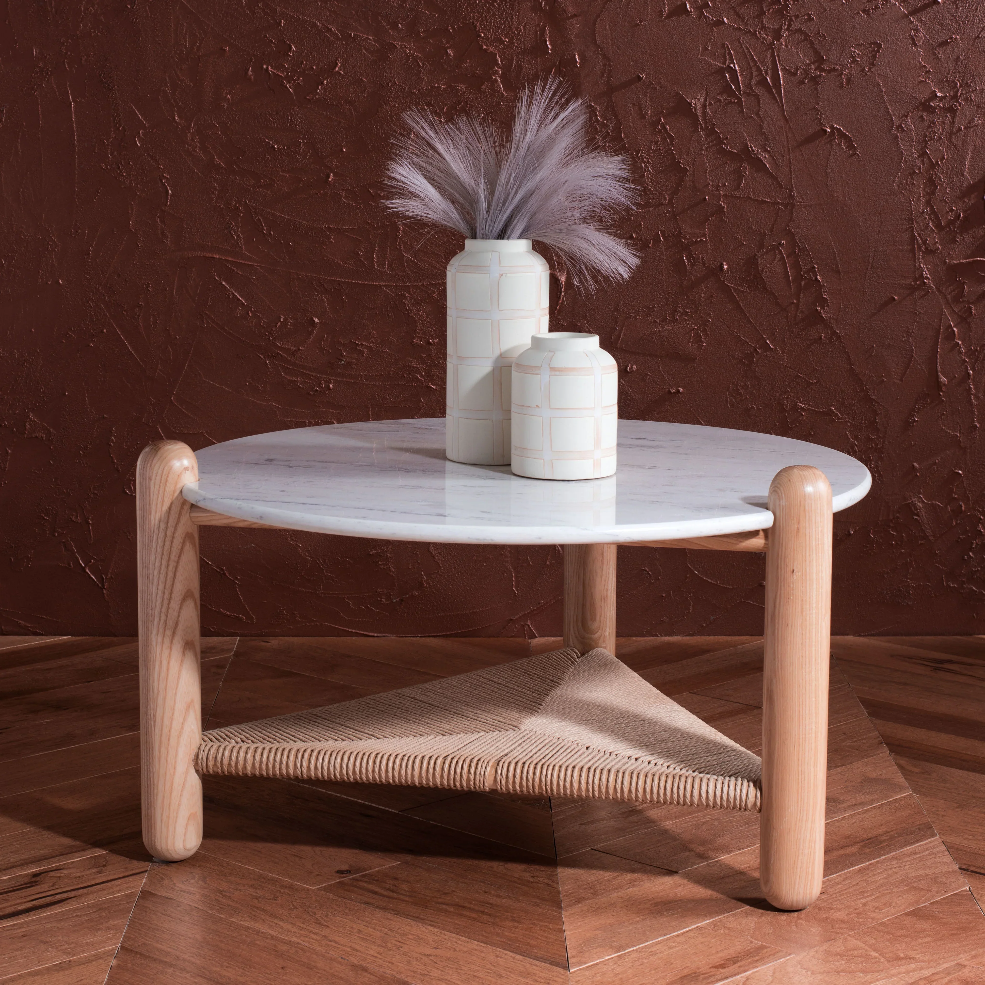 Macianna Woven Shelf Coffee Table - Image 3