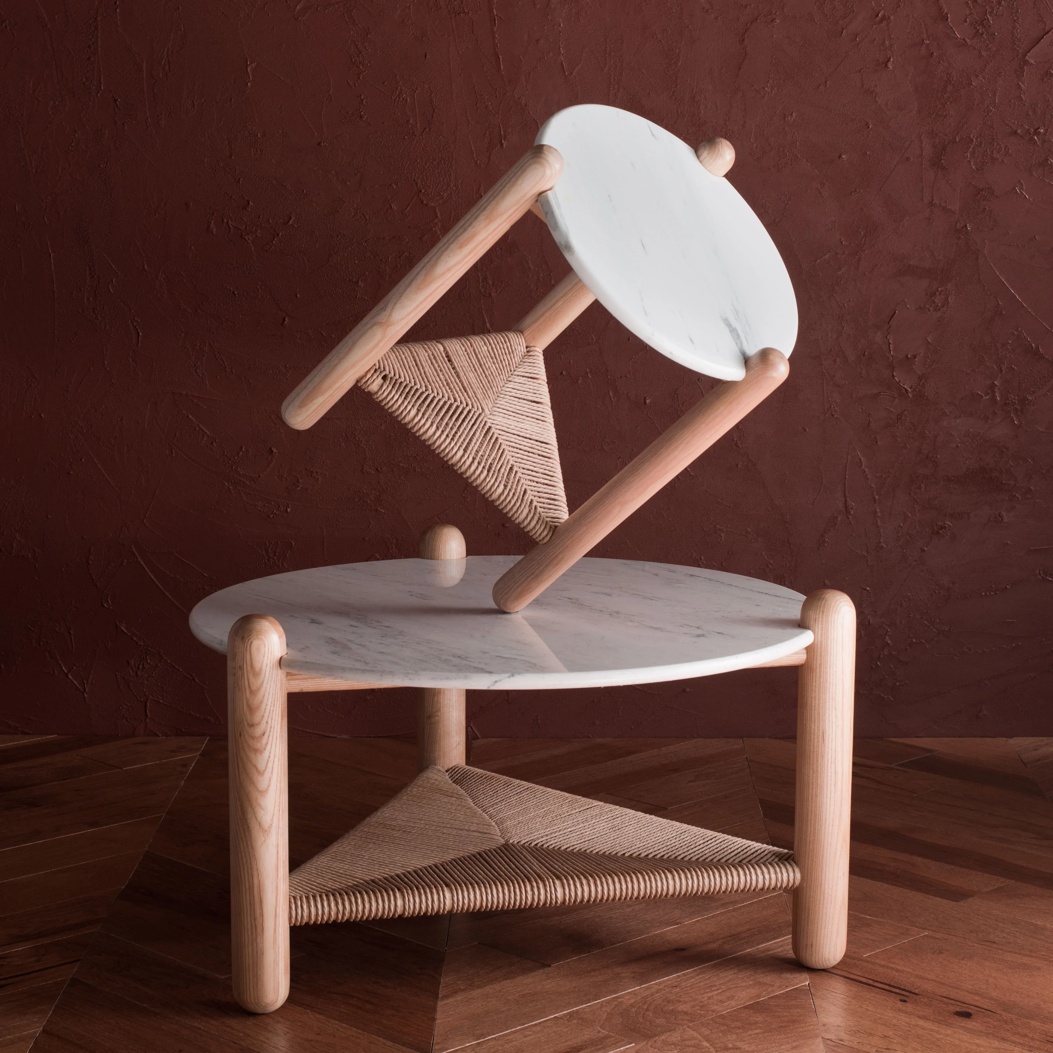 Macianna Woven Shelf Coffee Table - Image 6
