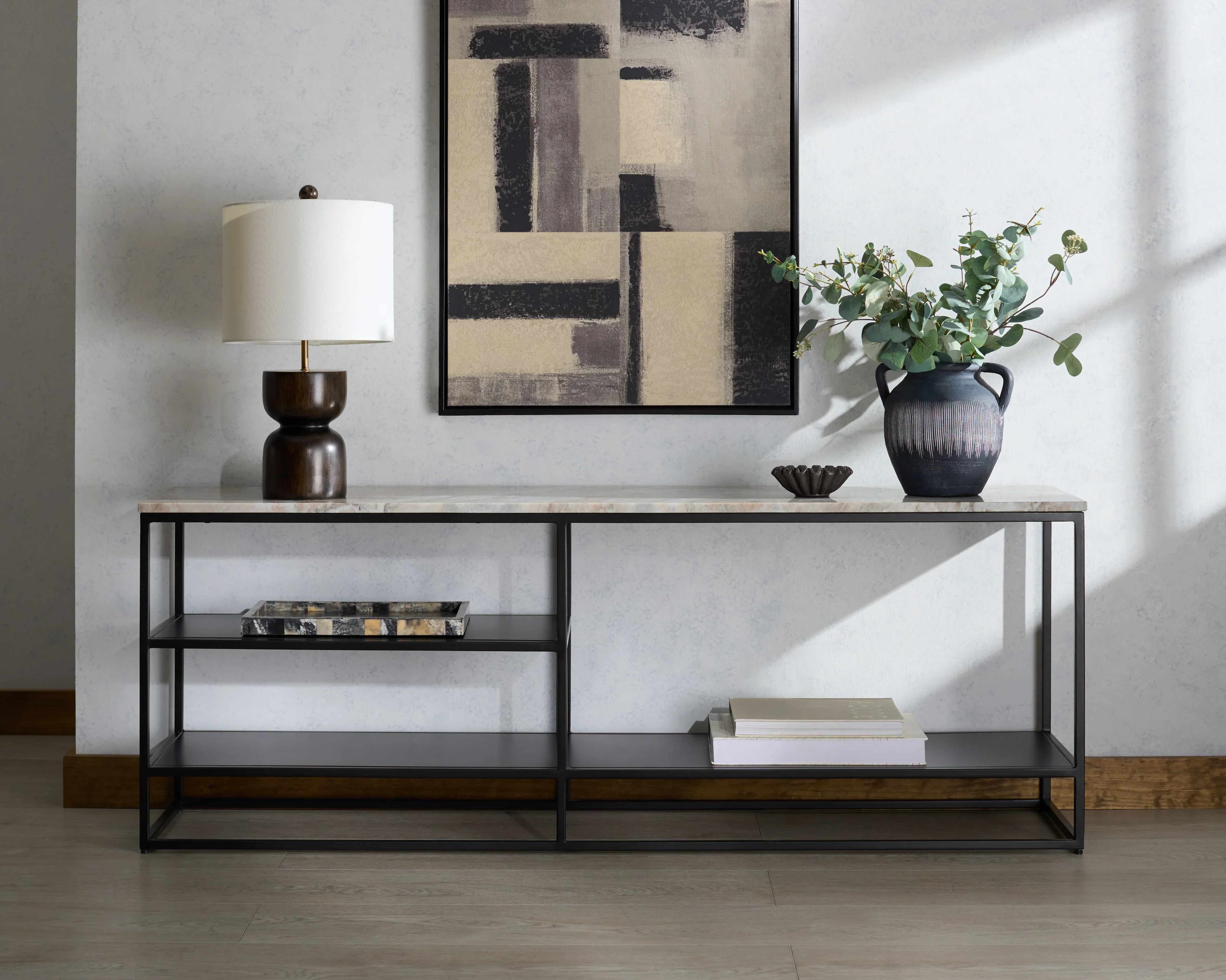 Macklyn Rectangle Marble Top Console Table - Image 2