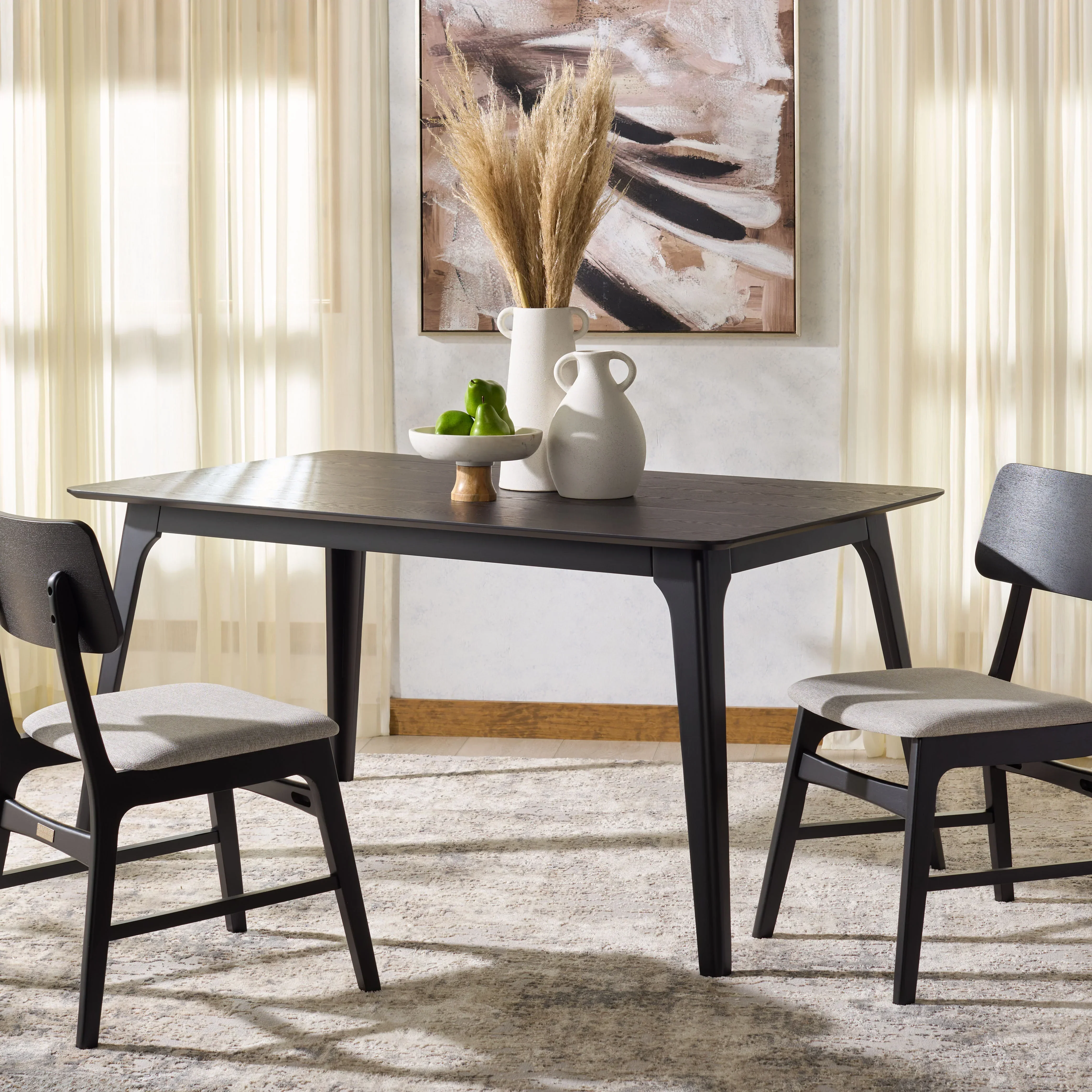 Madina Rectangle Wood Dining Table - Image 18