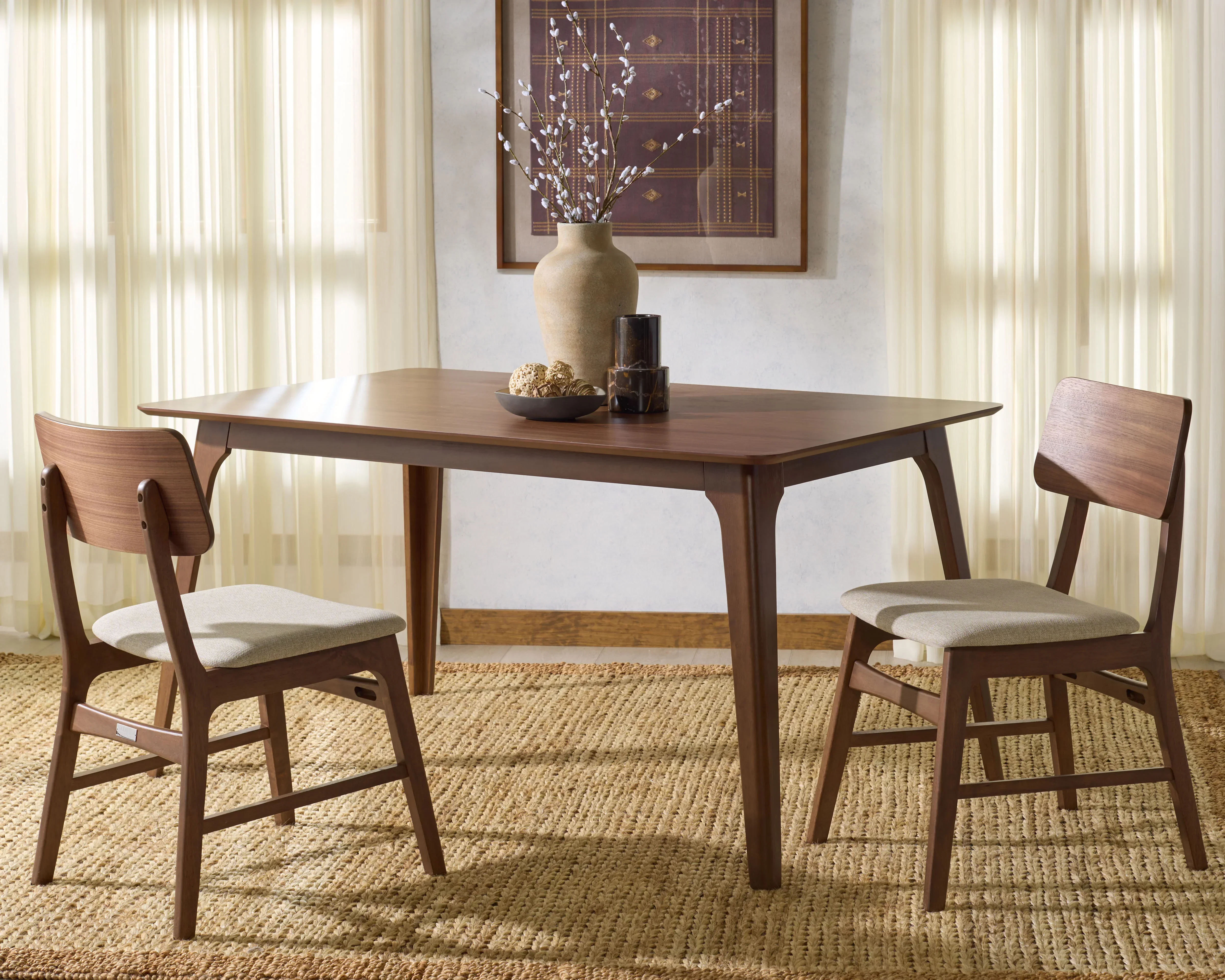 Madina Rectangle Wood Dining Table - Image 20