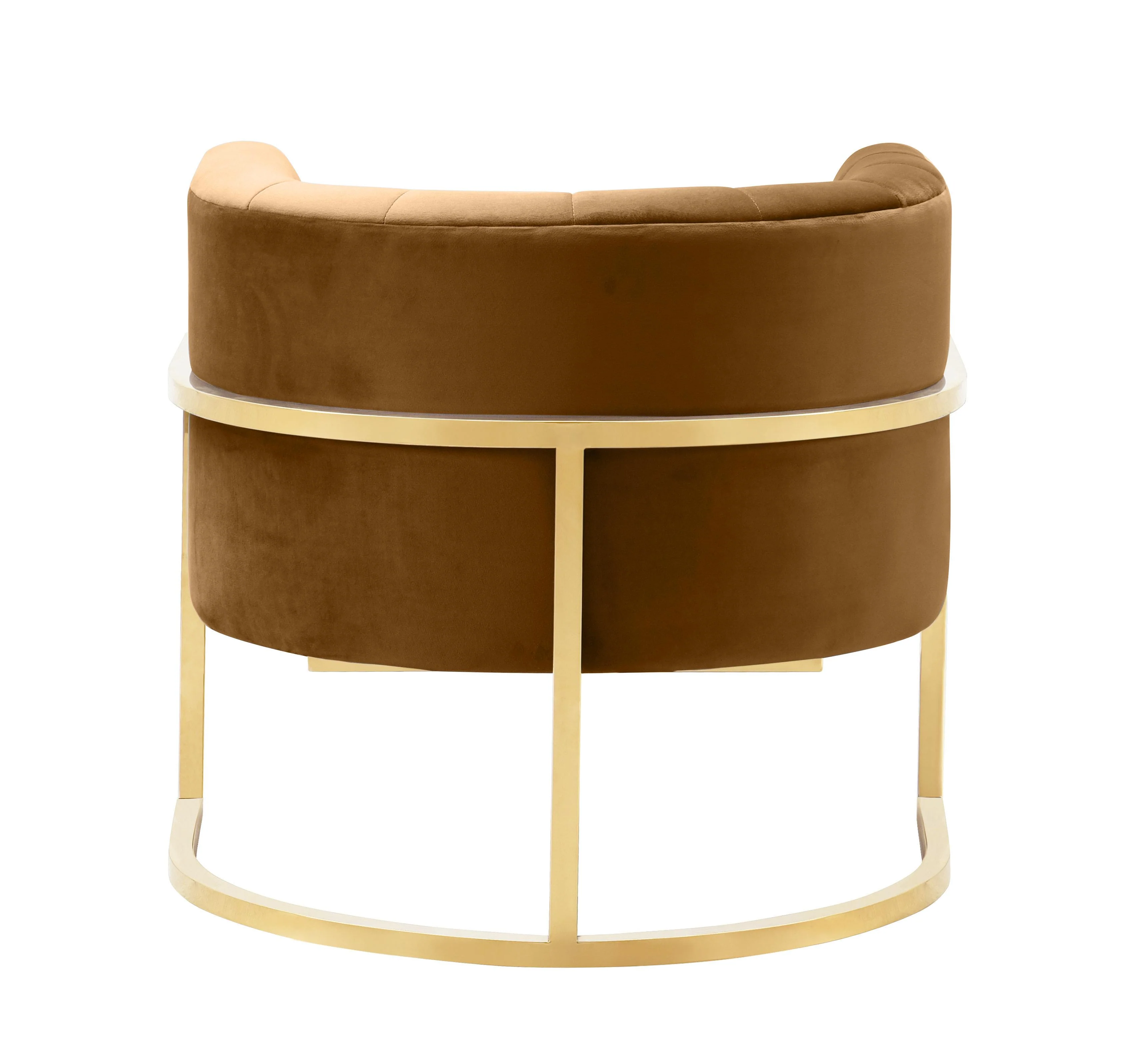 Magnolia Cognac Velvet Chair - Image 4