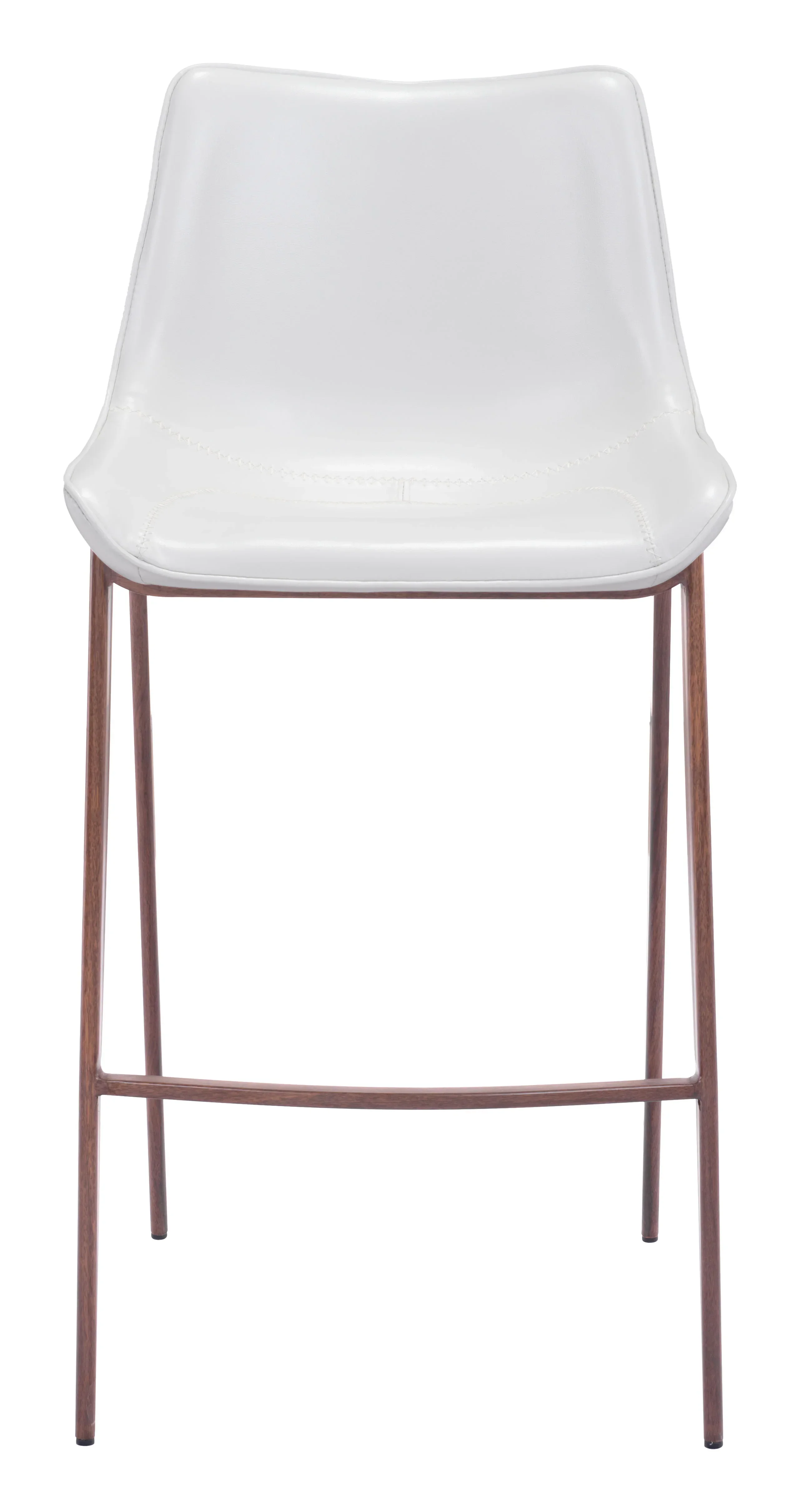 Magnus Barstool (Set of 2) White & Walnut - Image 5