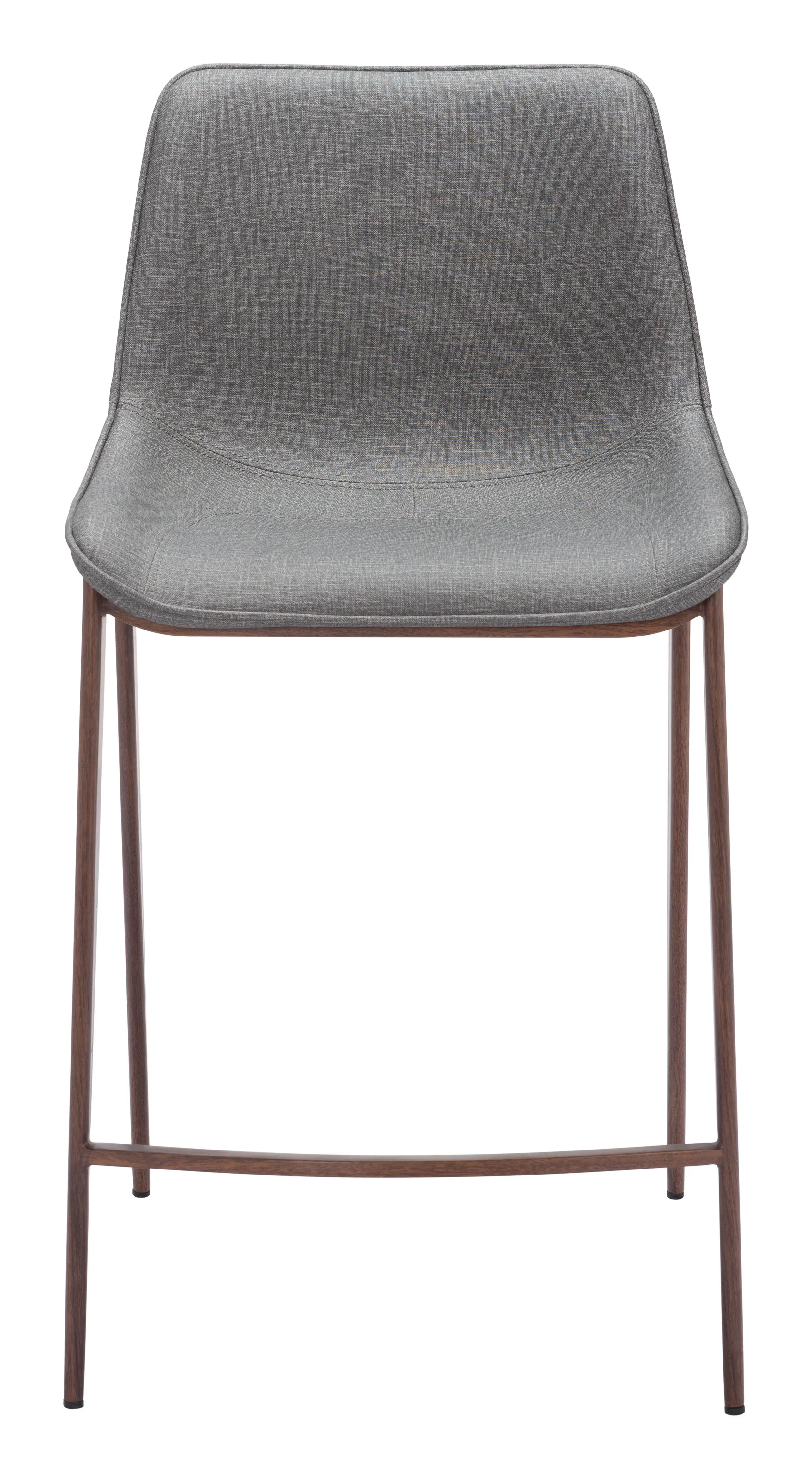 Magnus Counter Stool (Set of 2) Slate Gray & Walnut - Image 4