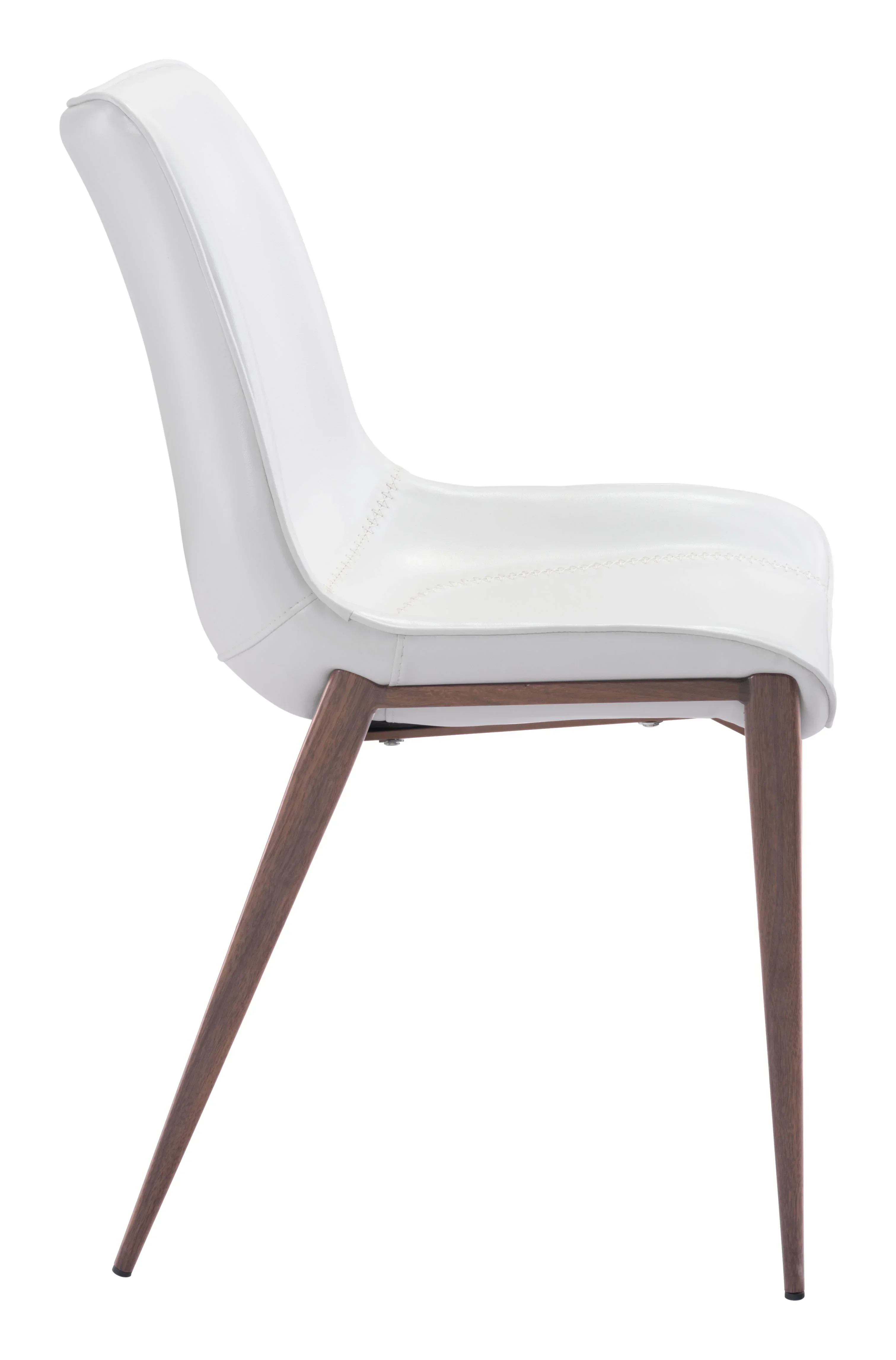 Magnus Dining Chair (Set of 2) White & Walnut - Image 4