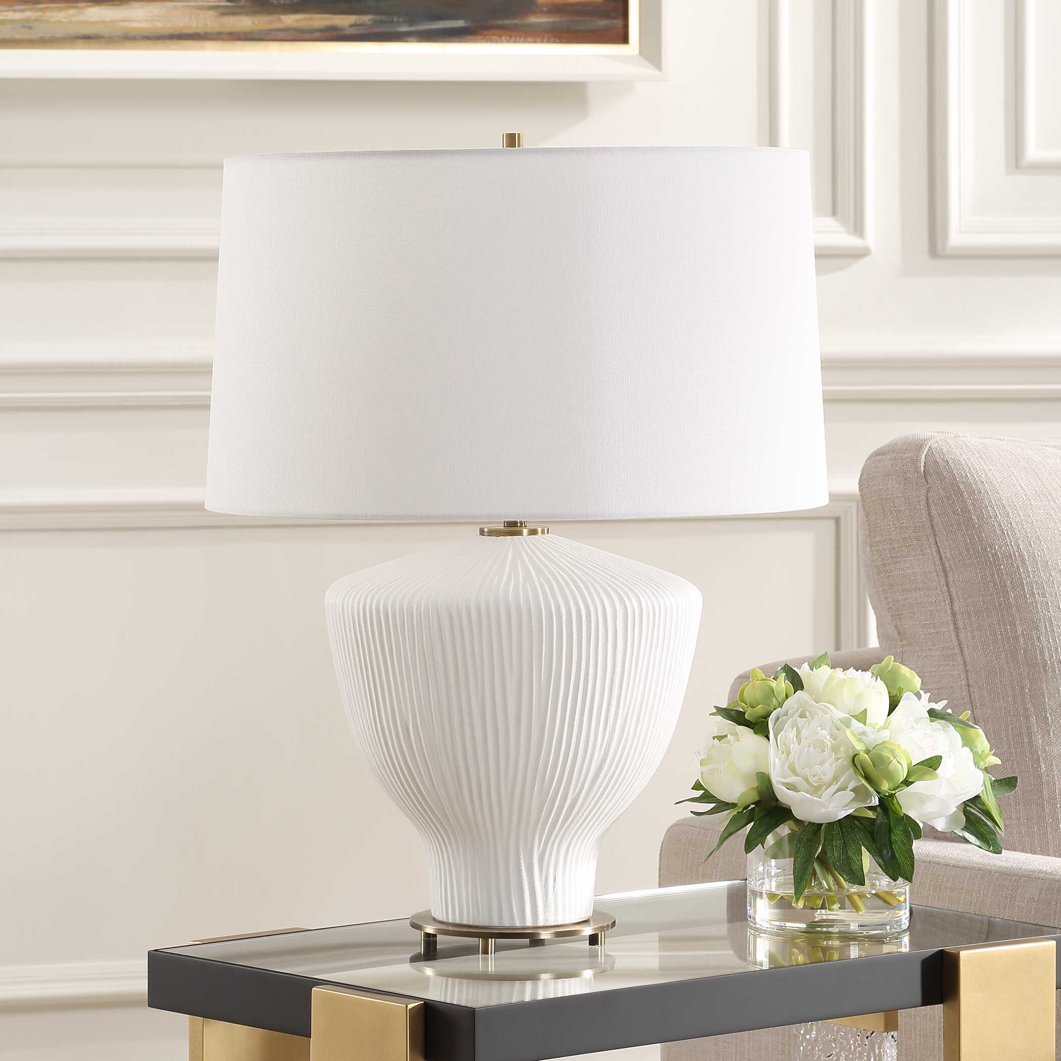 Maisie White Table Lamp - Image 3