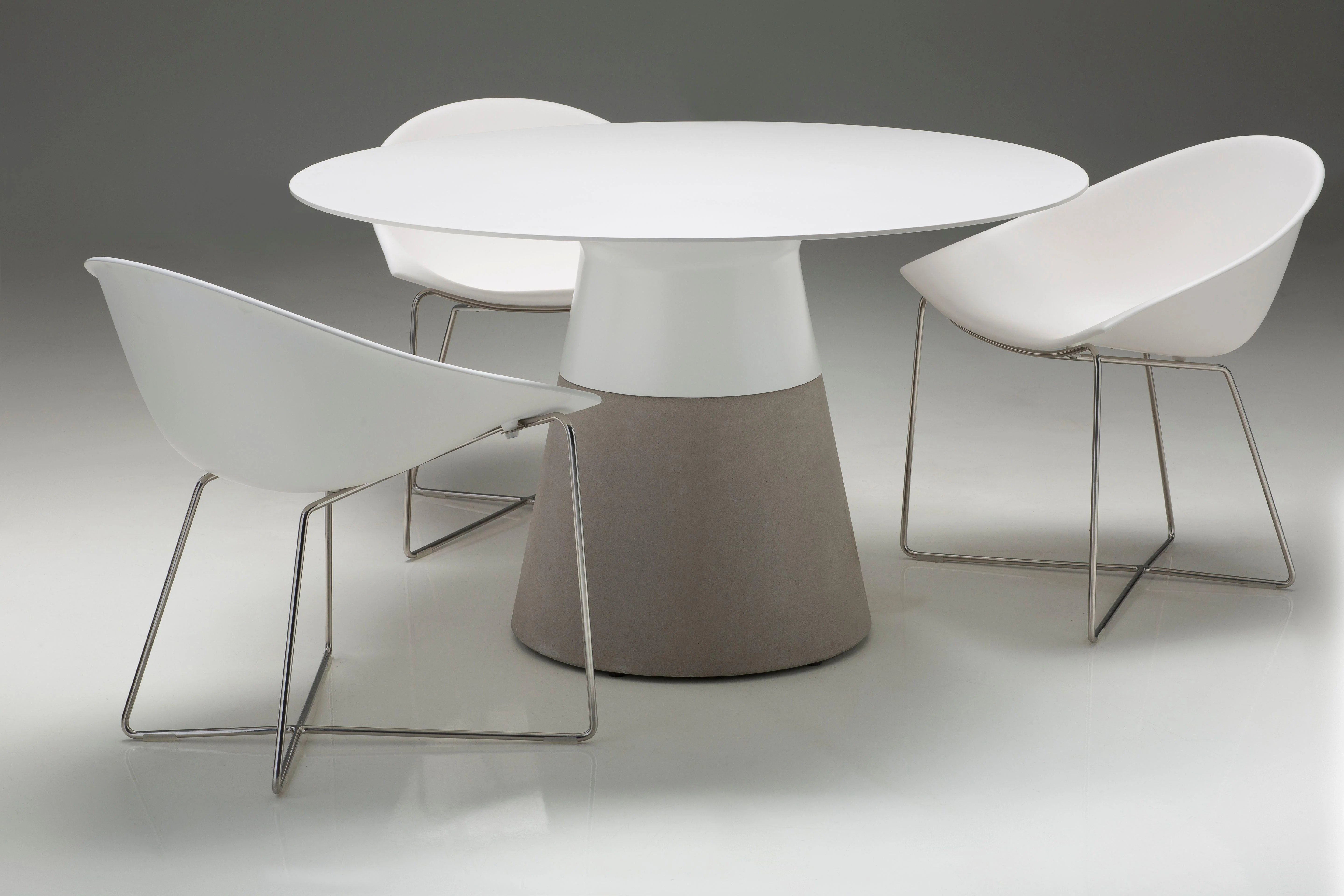 MALDIVES 49" Dining Table Round Concrete Base - Image 4