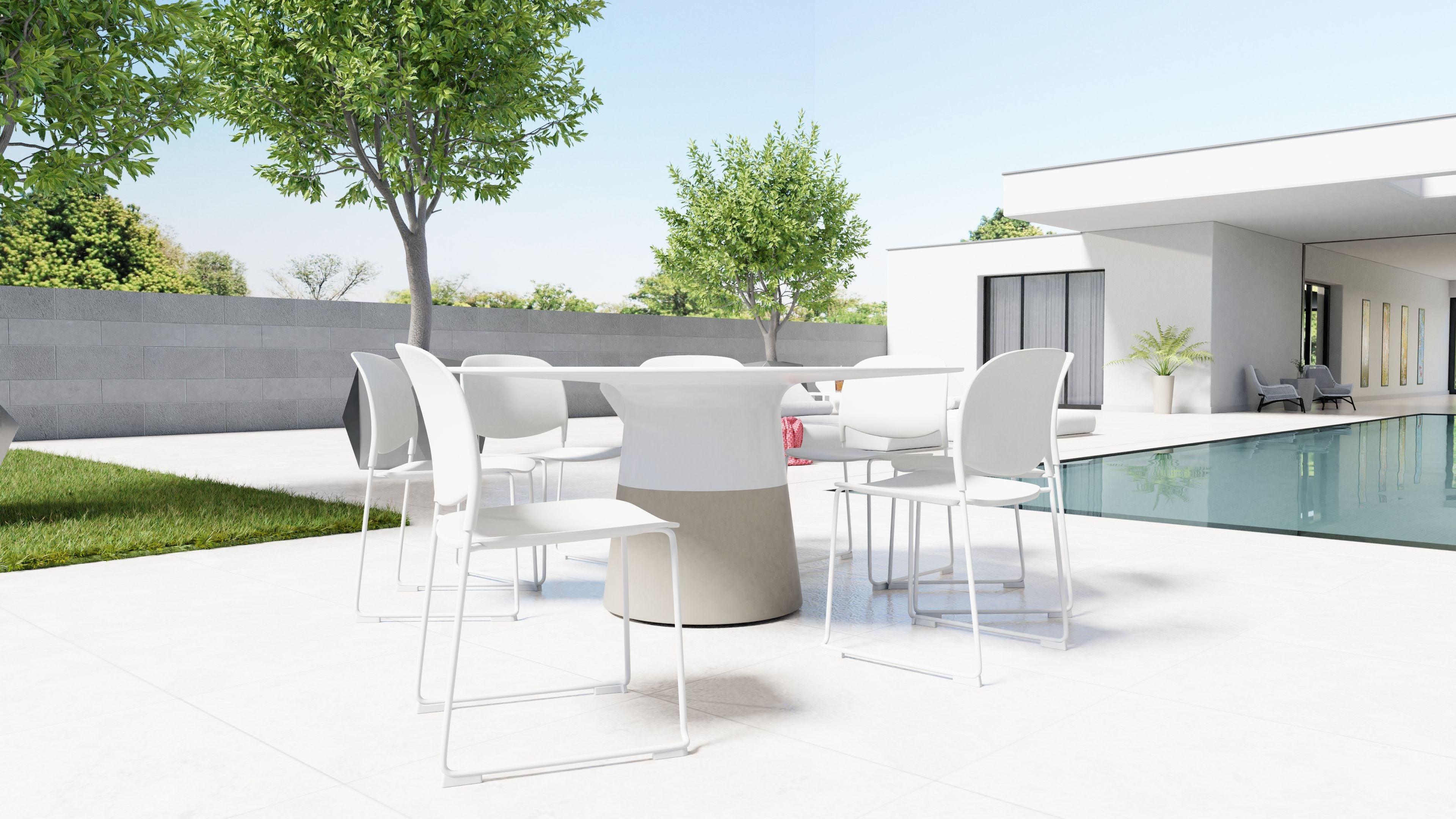 MALDIVES 49" Dining Table Round Concrete Base - Image 6