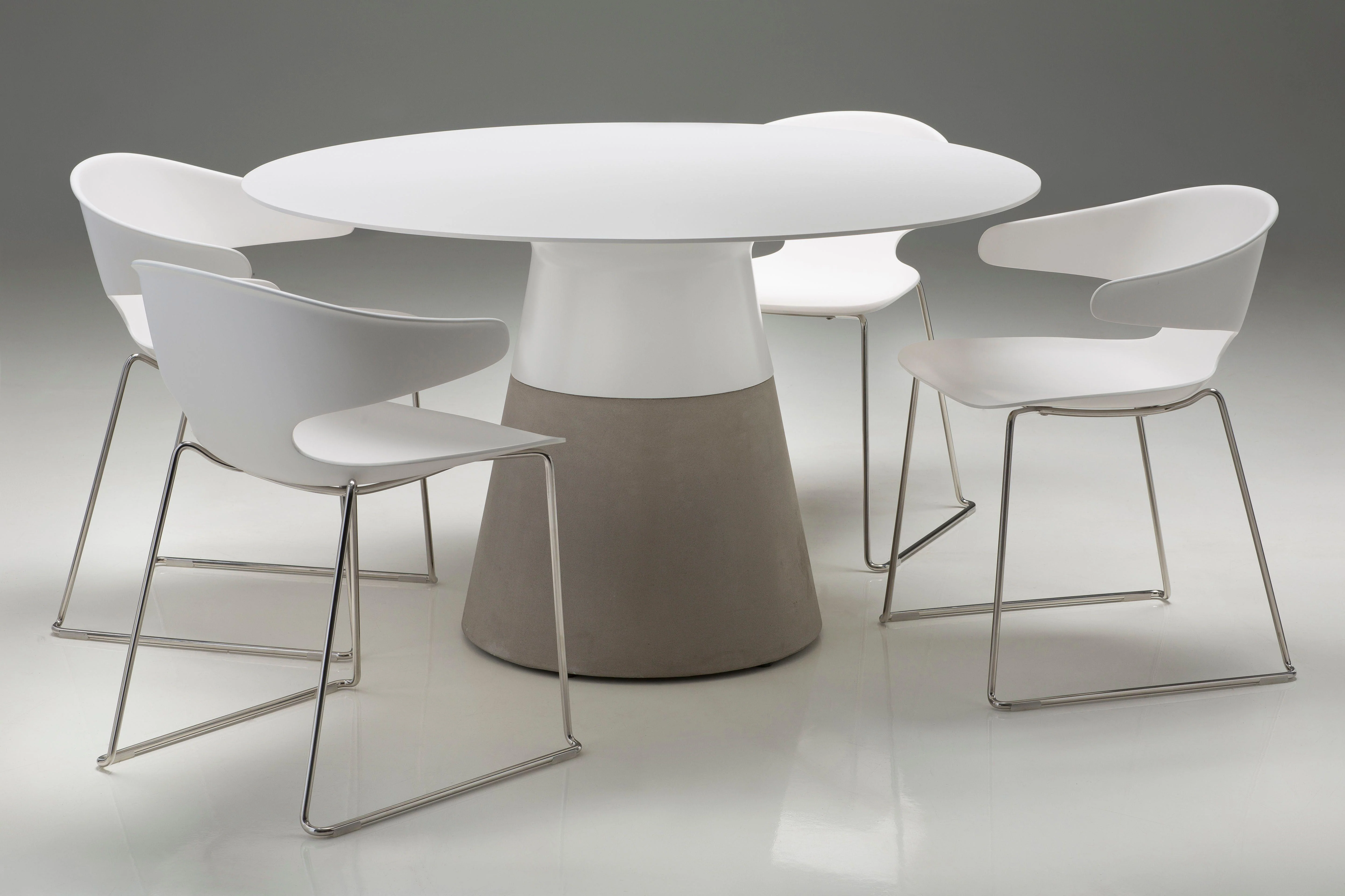 MALDIVES 63" Dining Table Round Concrete Base - Image 3