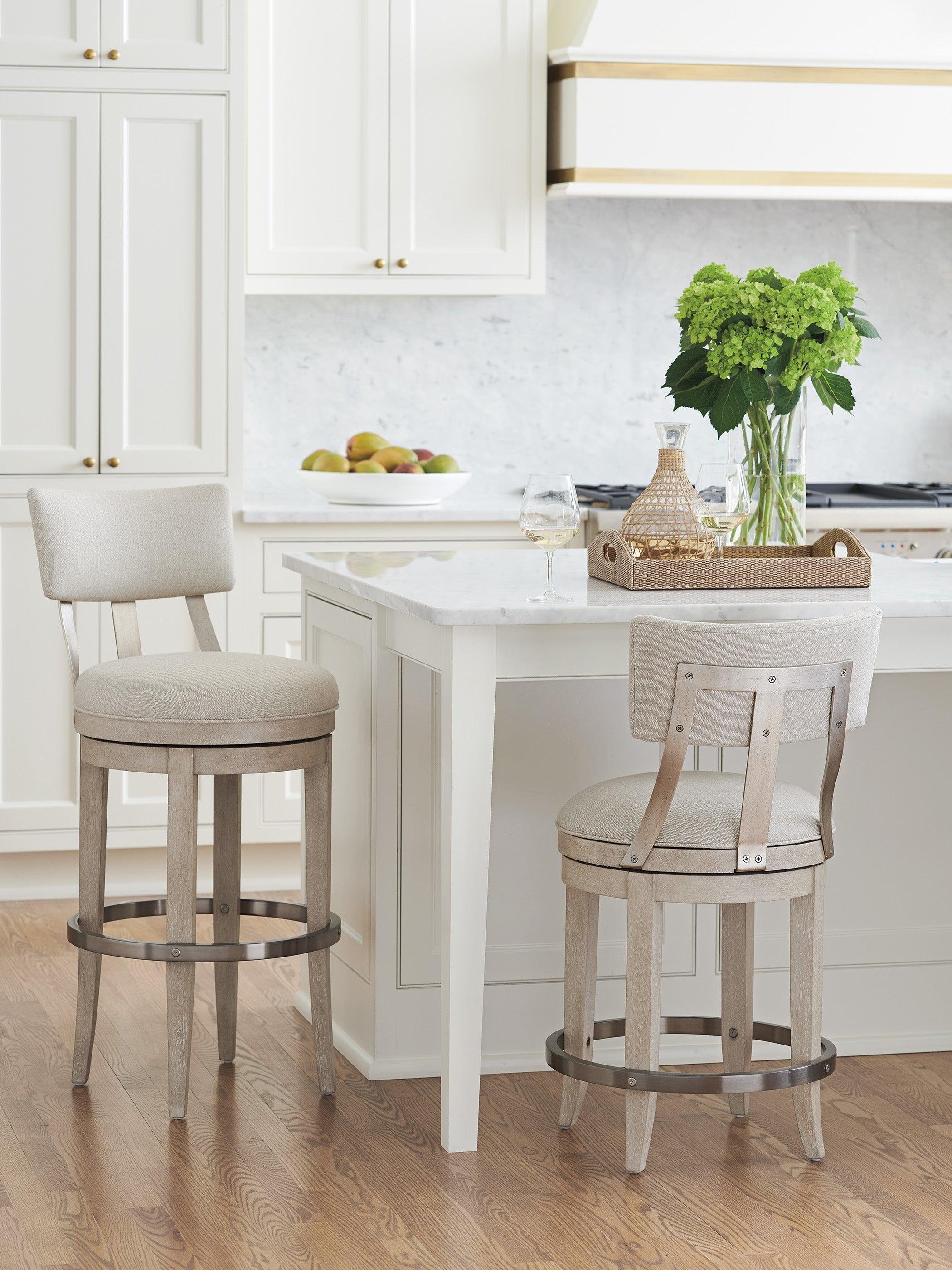 Malibu Cliffside Swivel Upholstered Bar Stool - Image 2