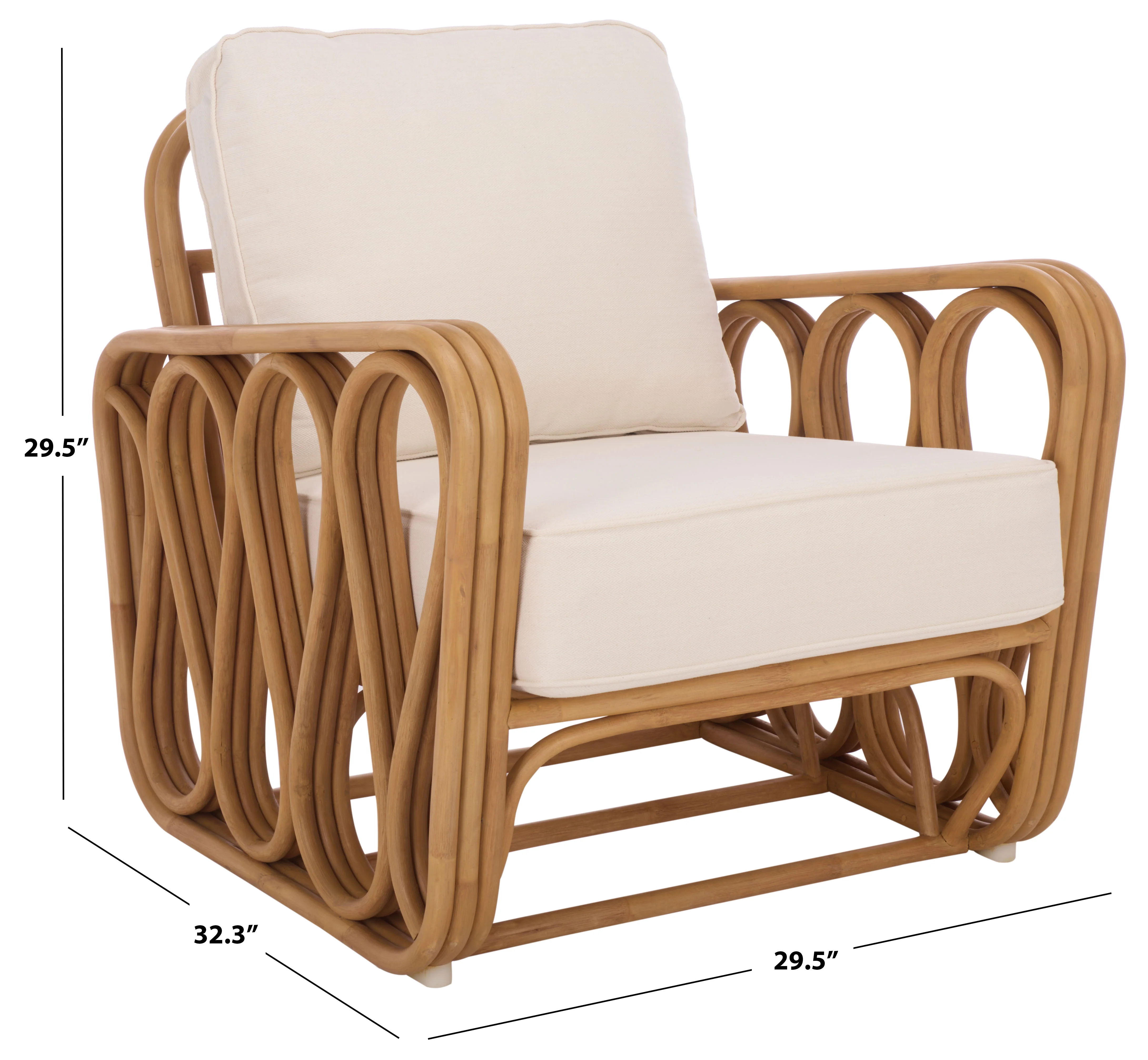Malina Rattan Pole Accent Chair - Image 8