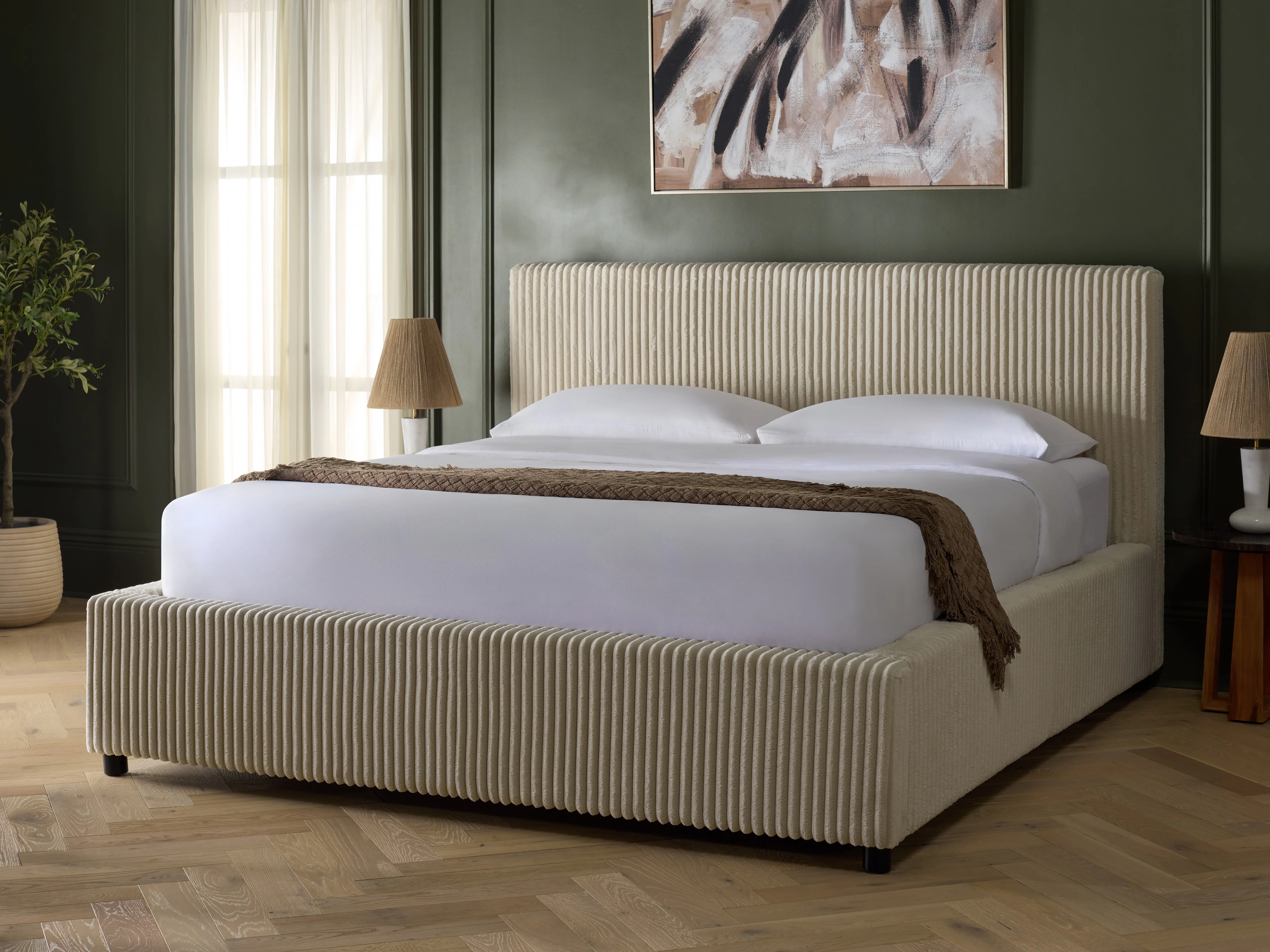 Mallika Plush Corduroy Bed - Image 2