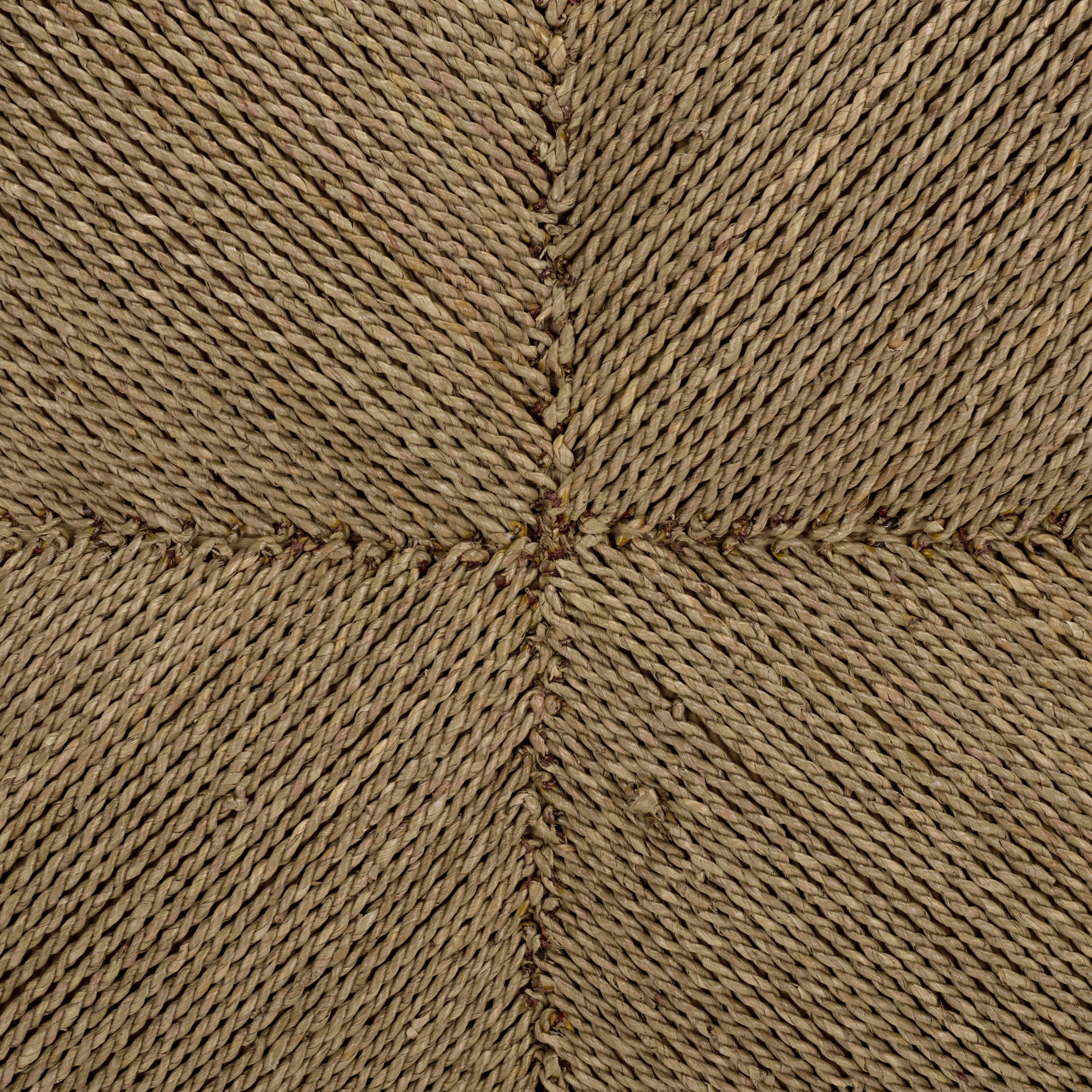 Malta Woven Seagrass Square Ottoman - Image 5