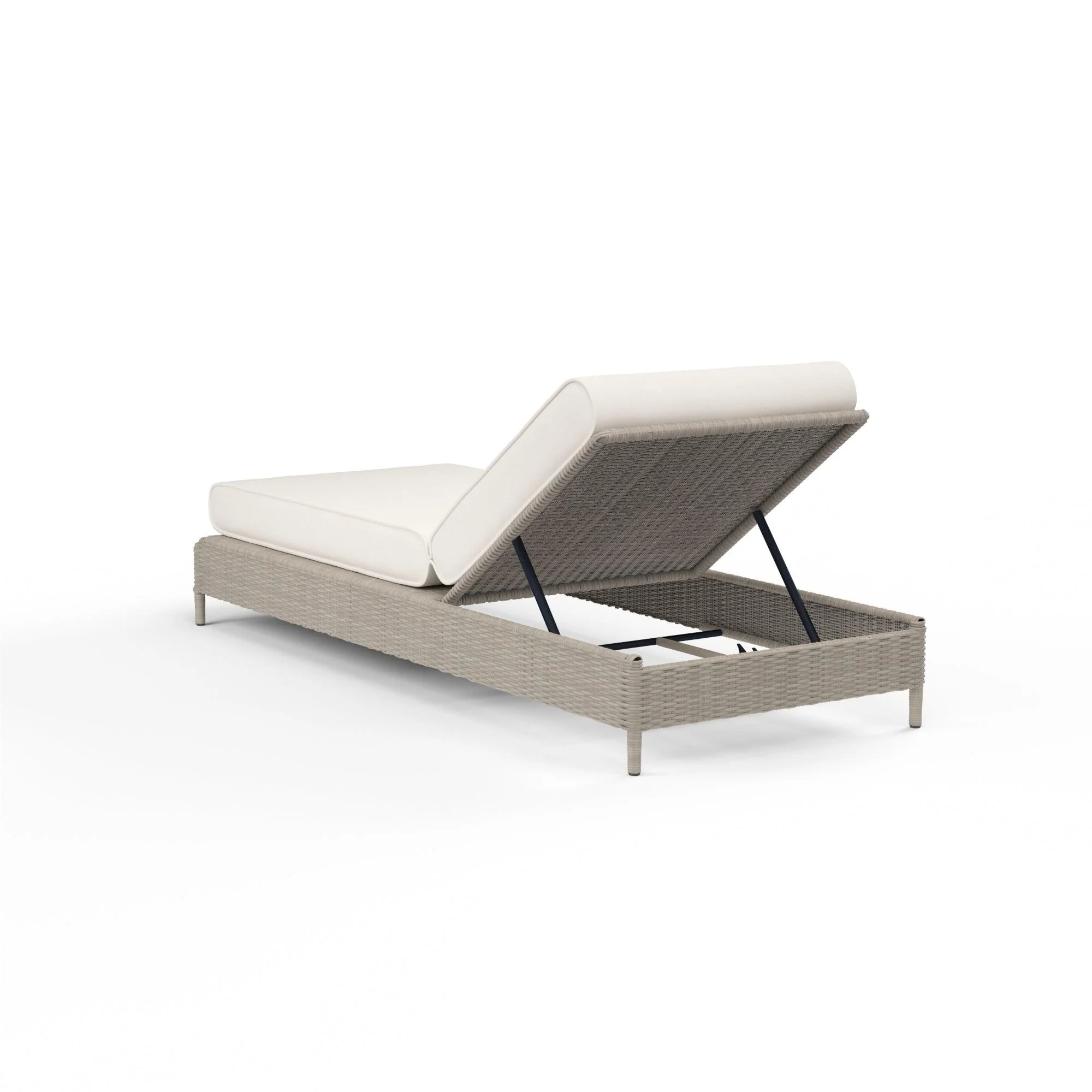Manhattan Adjustable Chaise in Linen Canvas w/ Self Welt - Image 3
