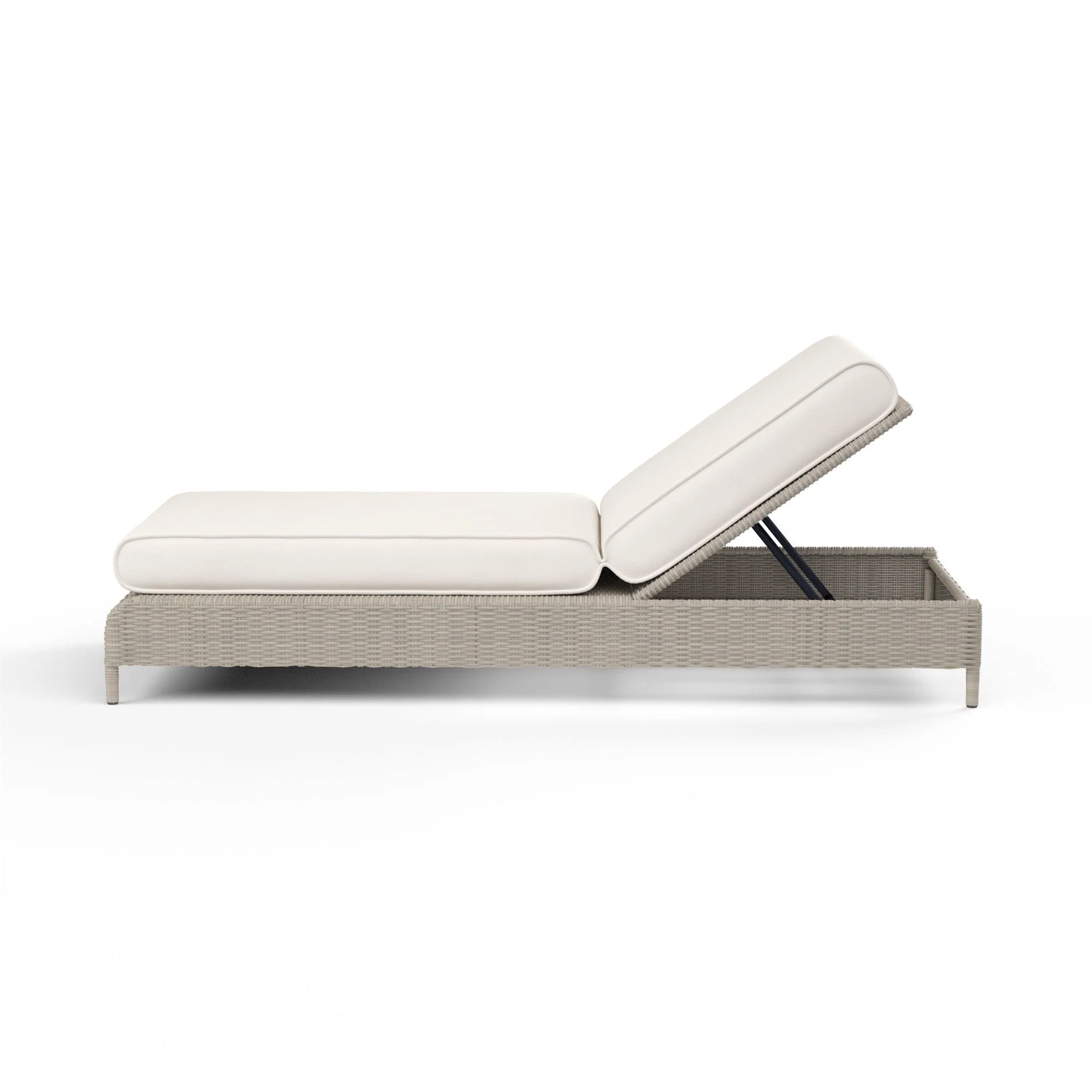 Manhattan Adjustable Chaise in Linen Canvas w/ Self Welt - Image 4