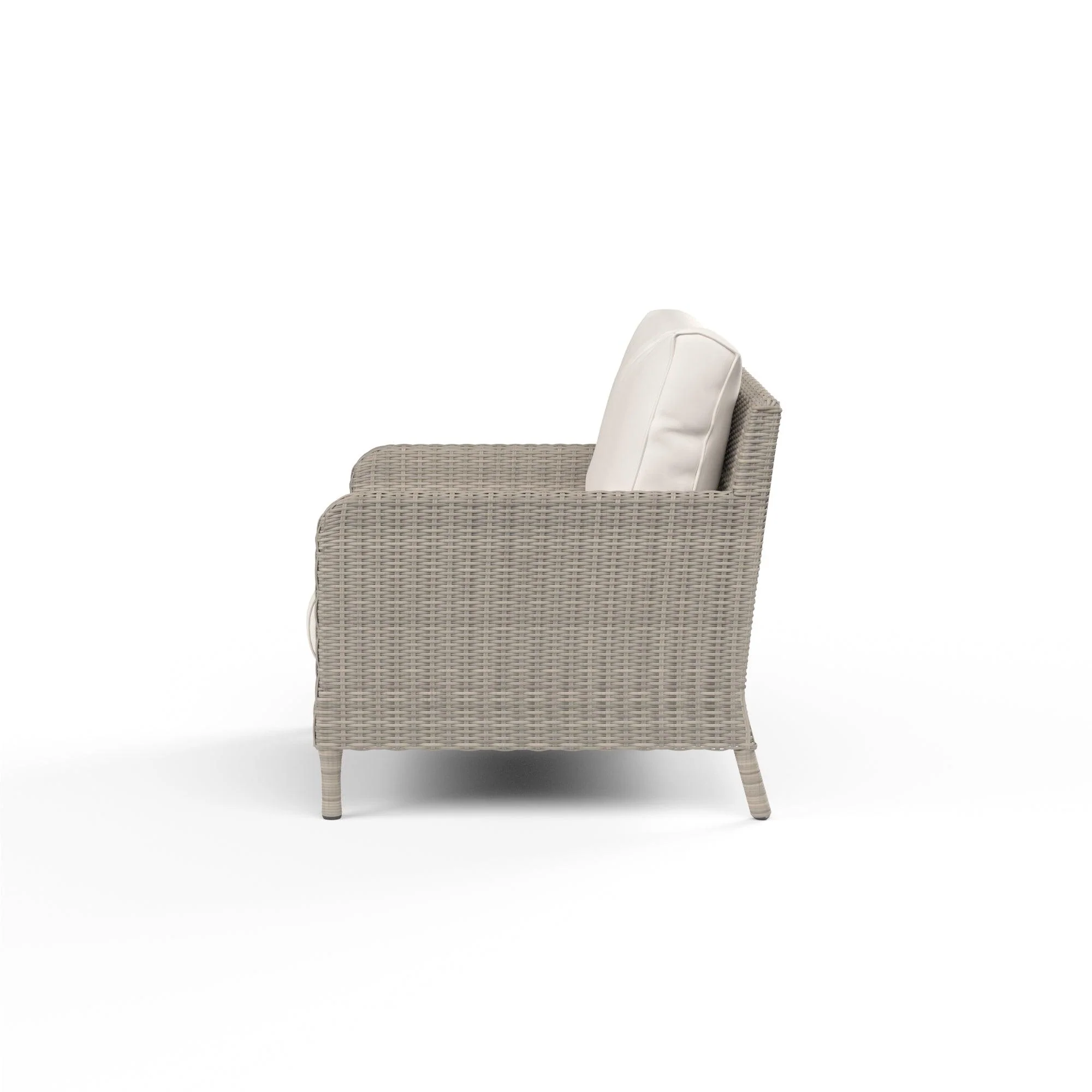 Manhattan Club Chair in Linen Canvas w/ Self Welt - Image 3