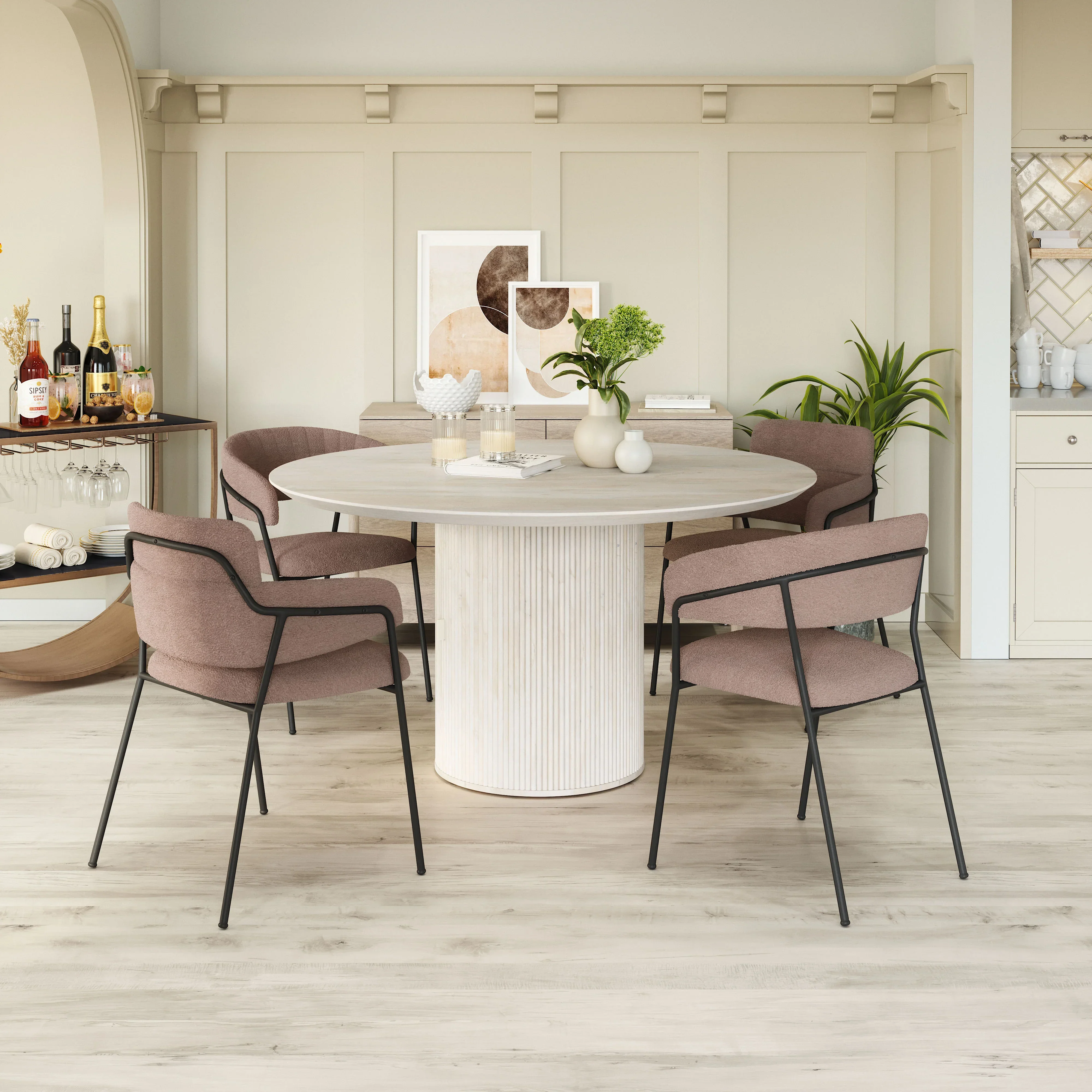 Marcel Dining Chair (Set of 2) Brown - Image 3