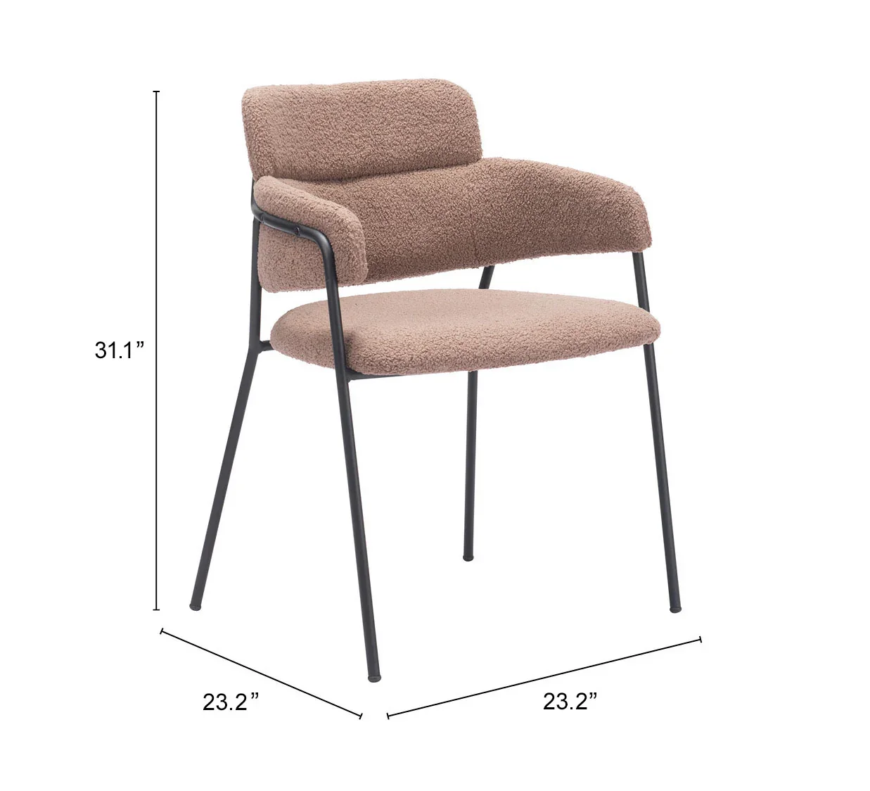 Marcel Dining Chair (Set of 2) Brown - Image 7