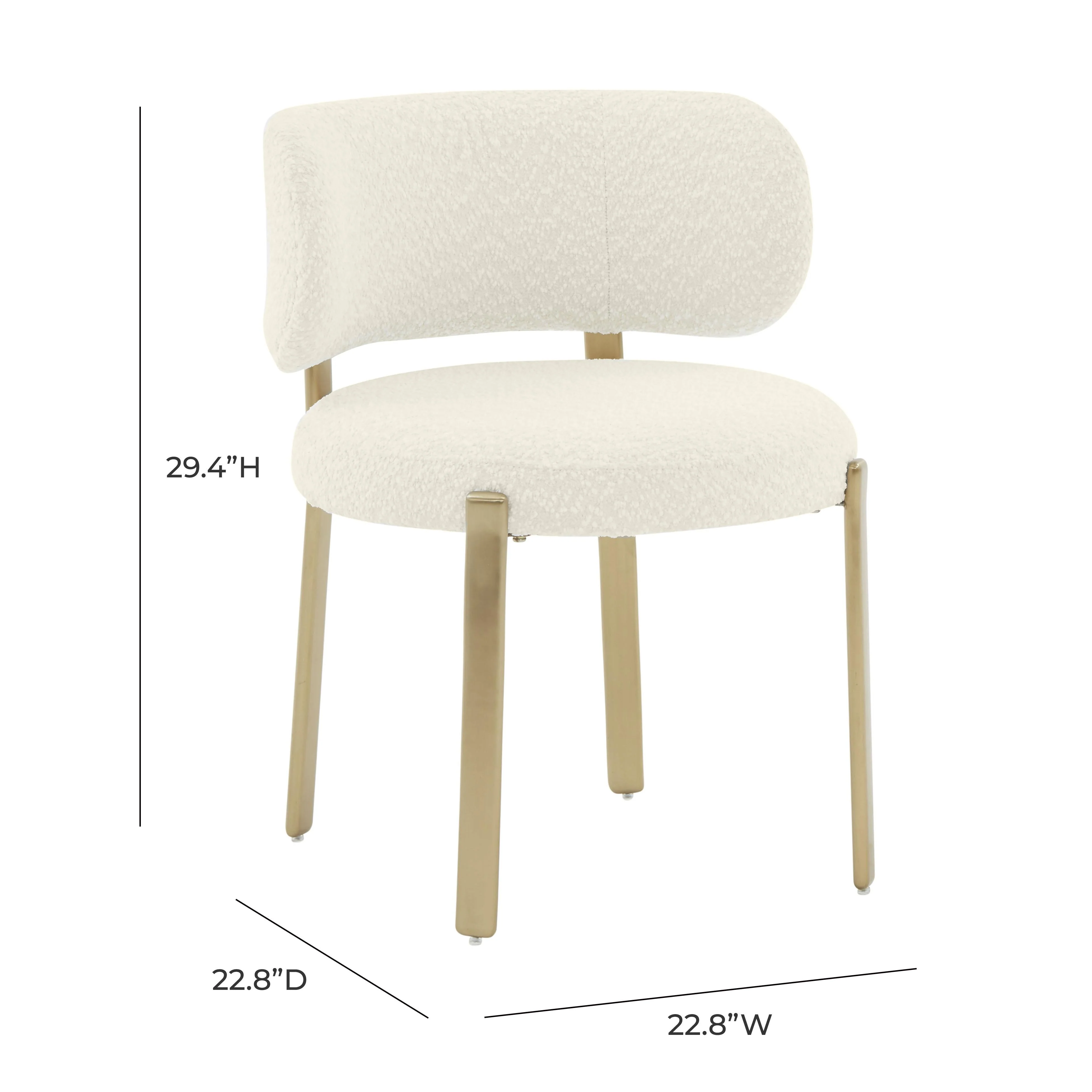 Margaret Cream Boucle Dining Chair - Set of 2 - Image 5