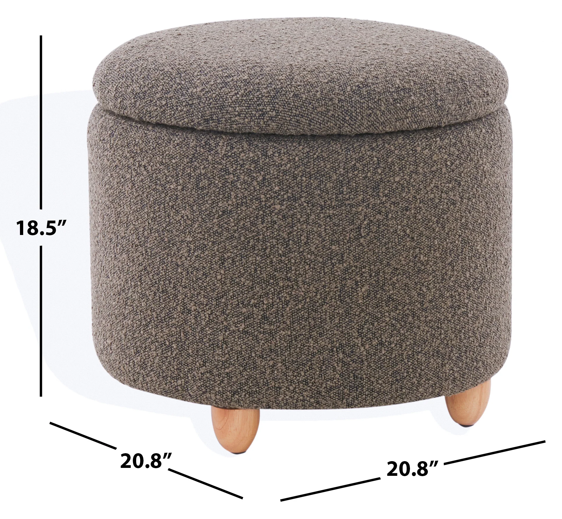 Mariabella Boucle Storage Ottoman - Image 15