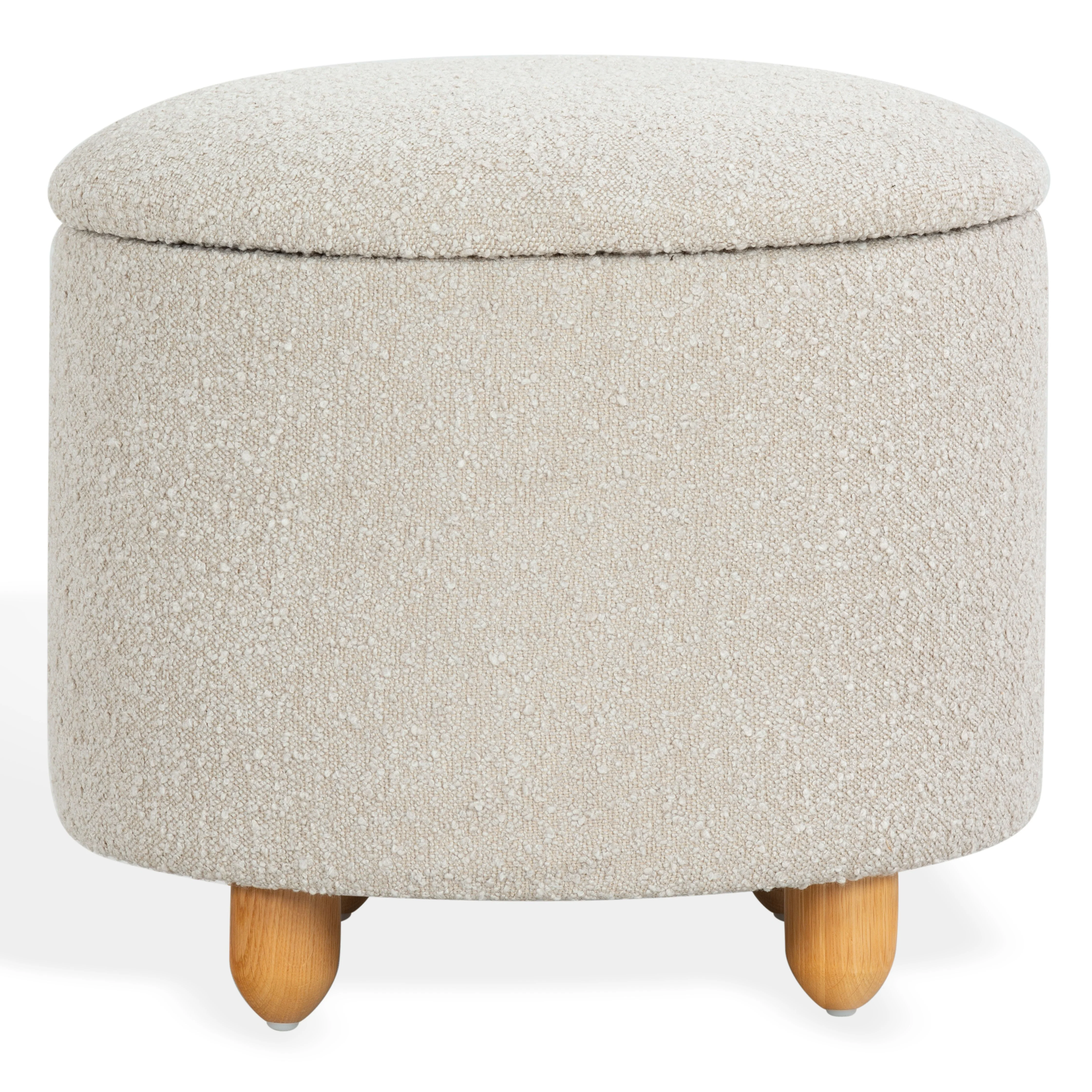 Mariabella Boucle Storage Ottoman - Image 3
