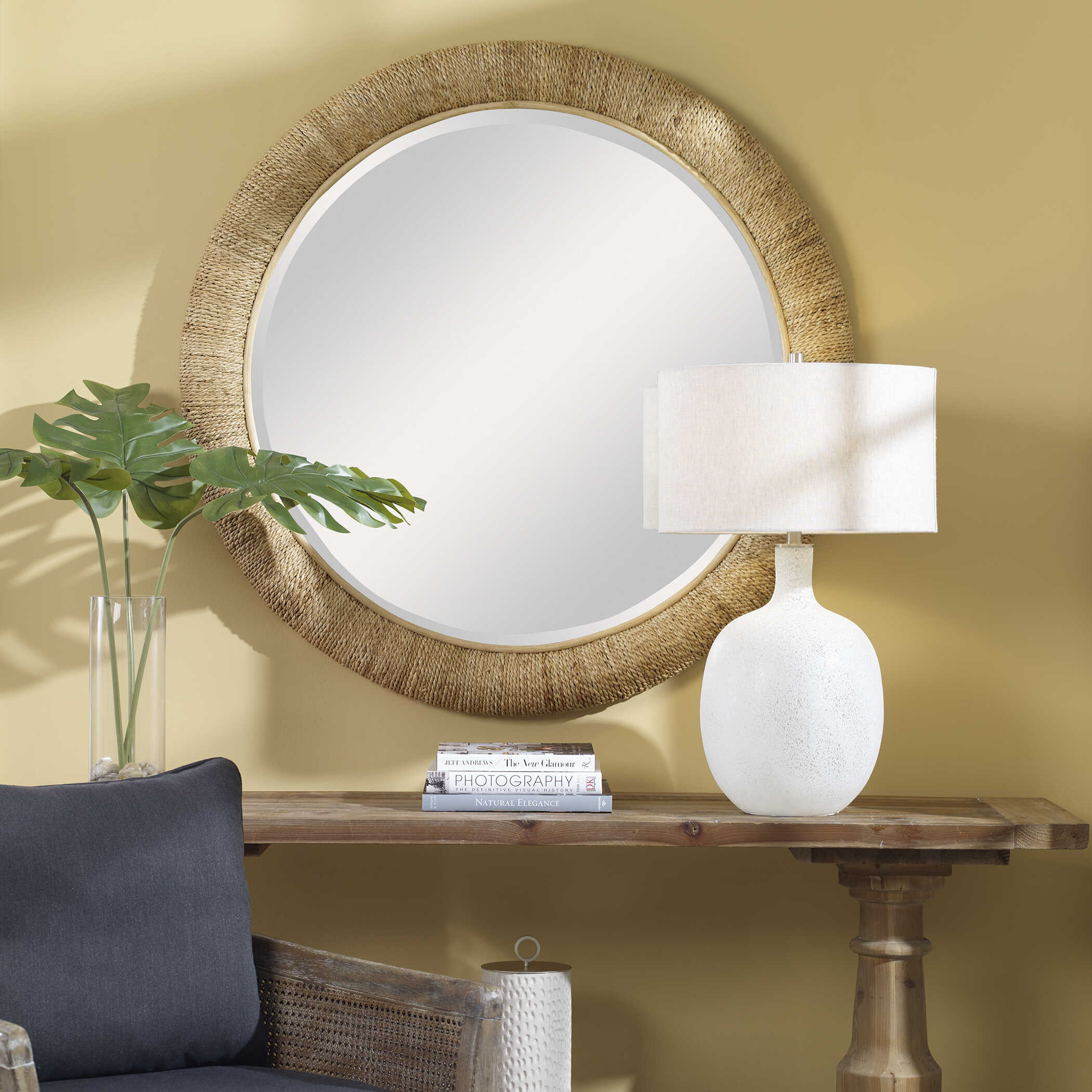 Mariner Natural Round Mirror - Image 2