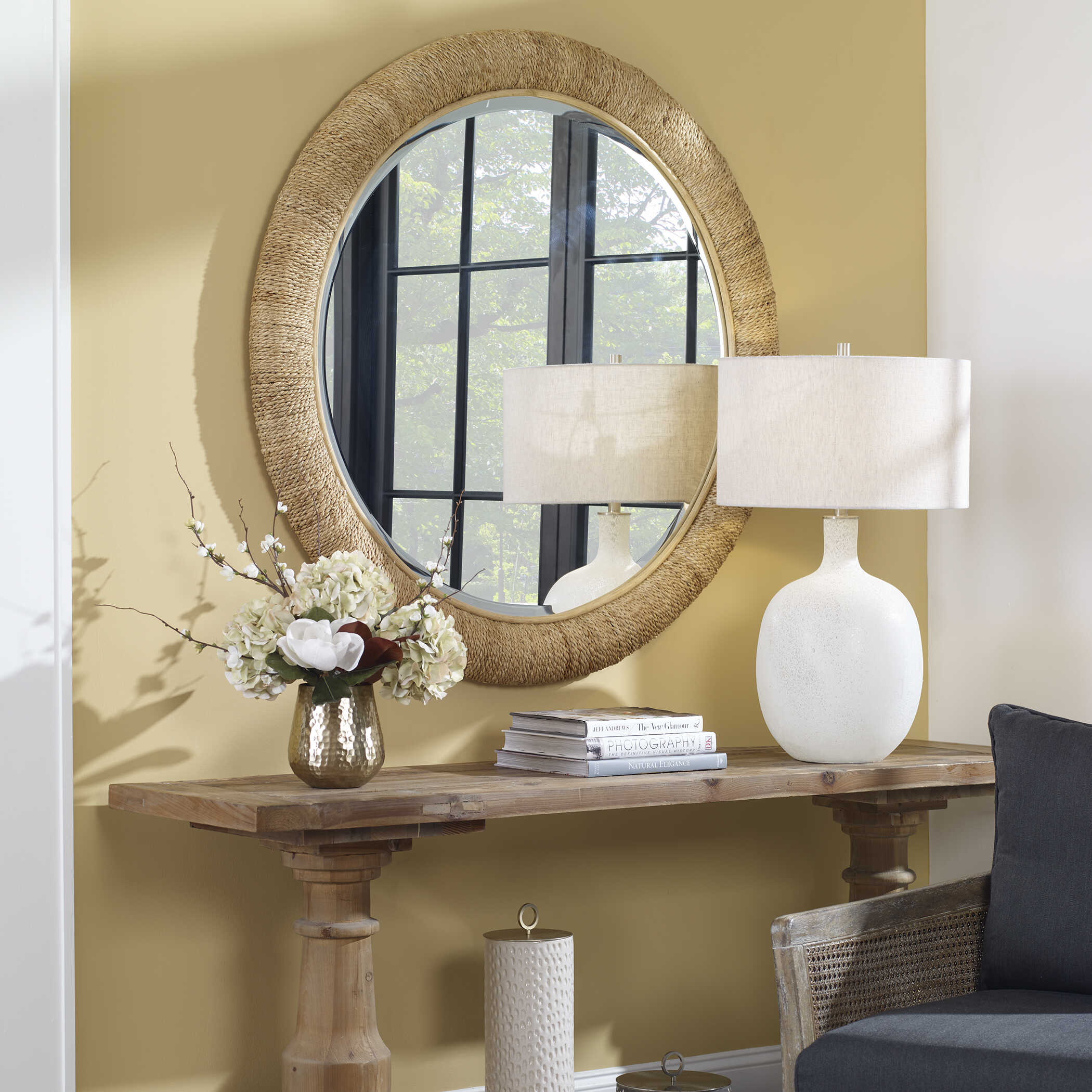 Mariner Natural Round Mirror - Image 3