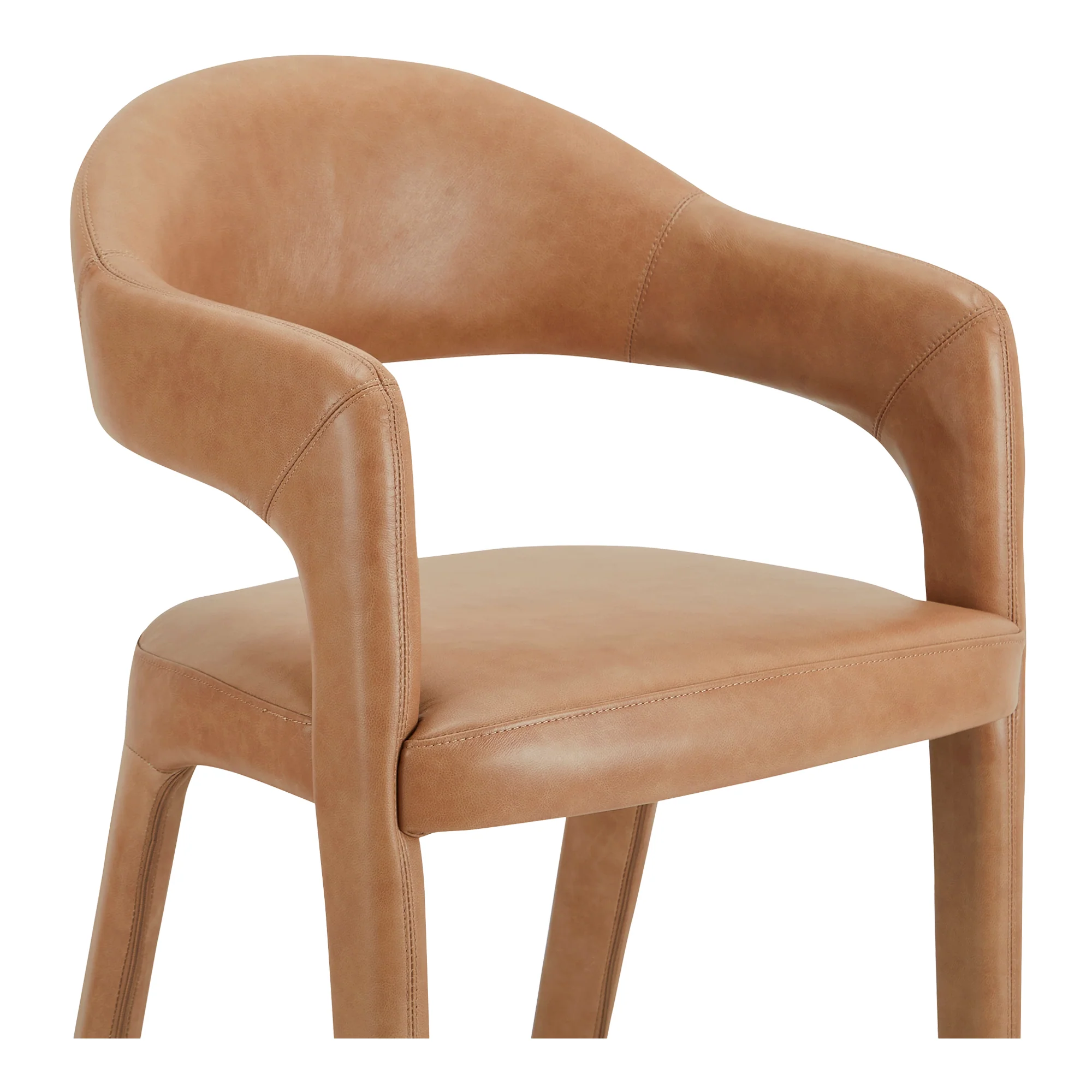 Martens Bar Stool Brown Leather - Set of 2 - Image 5