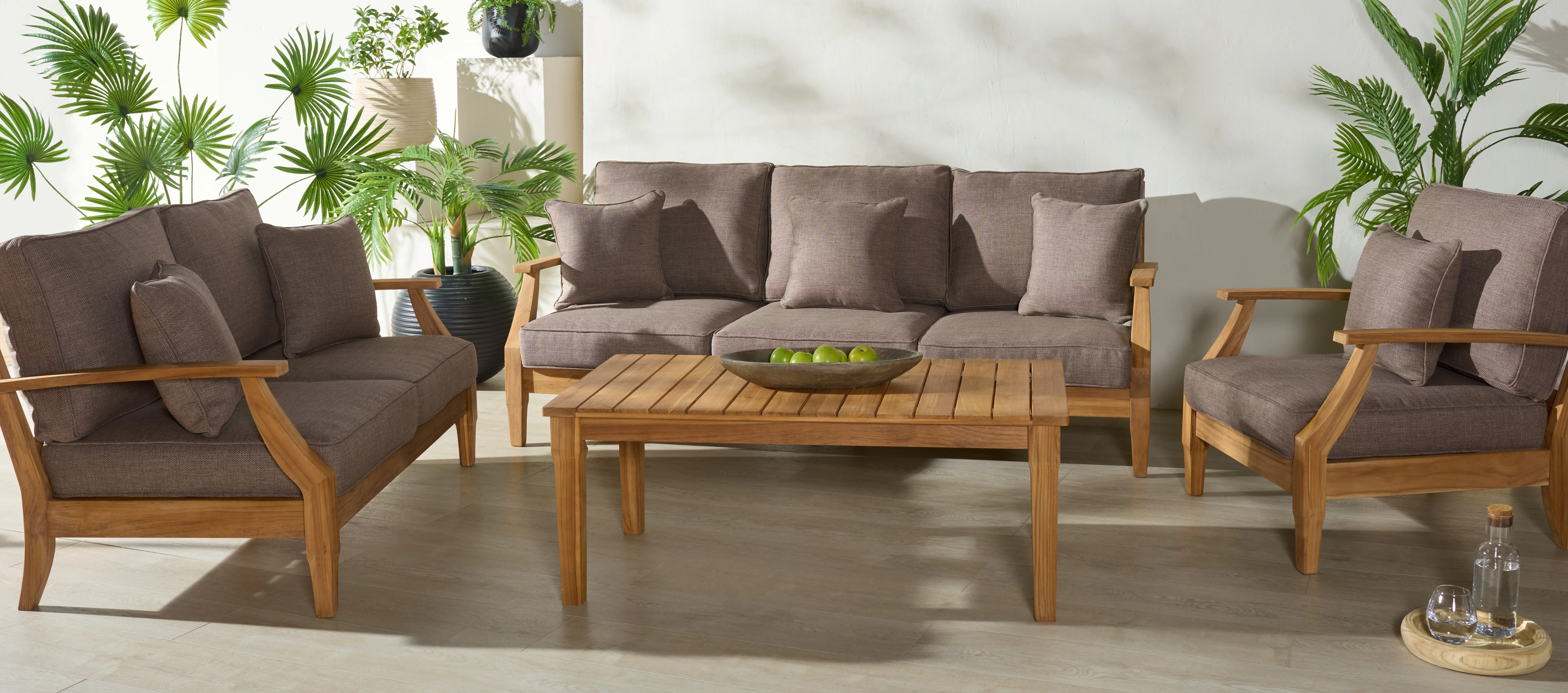 Martinique Teakwood Patio Loveseat - Image 55