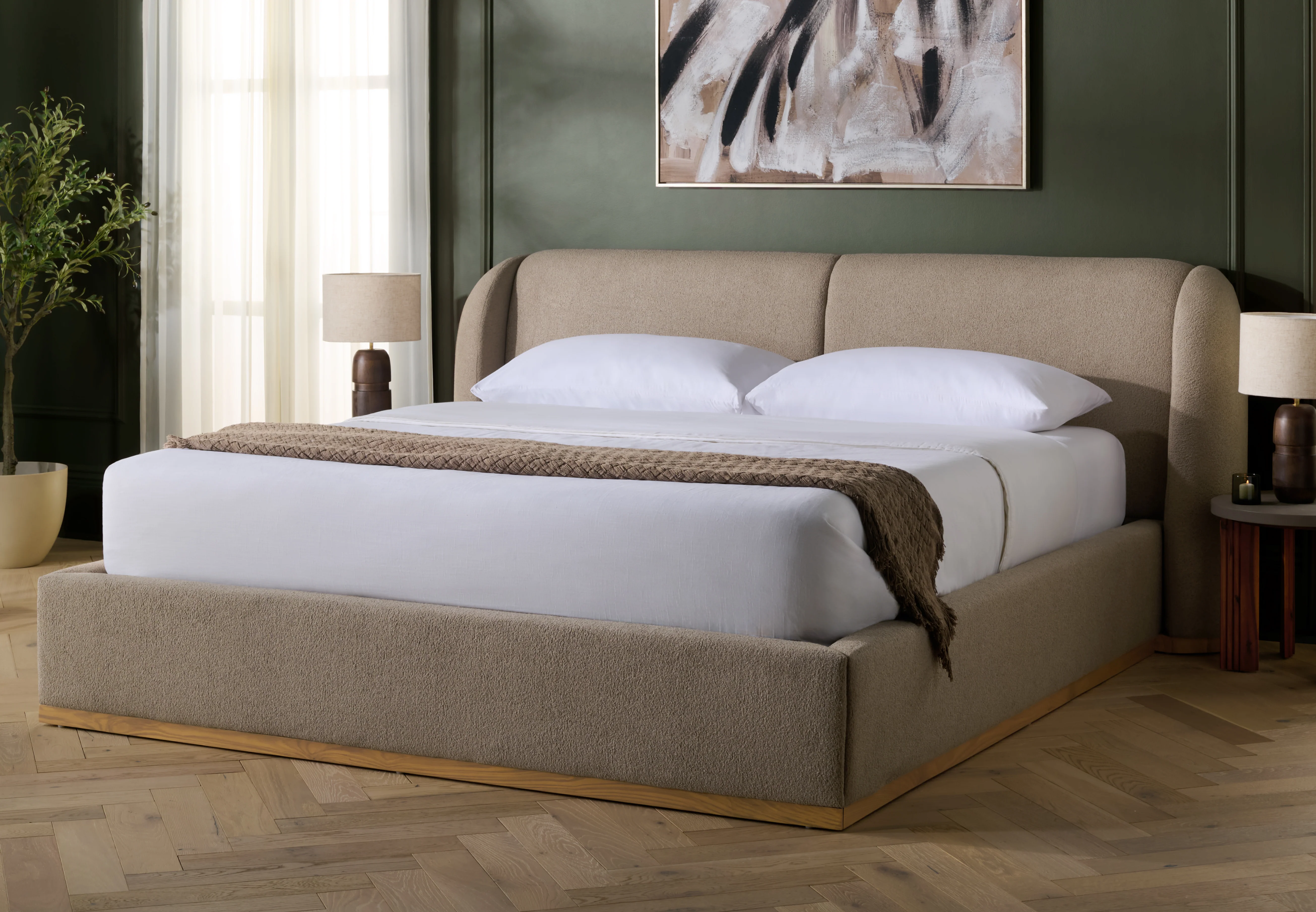 Martynia Boucle King Bed - Image 2