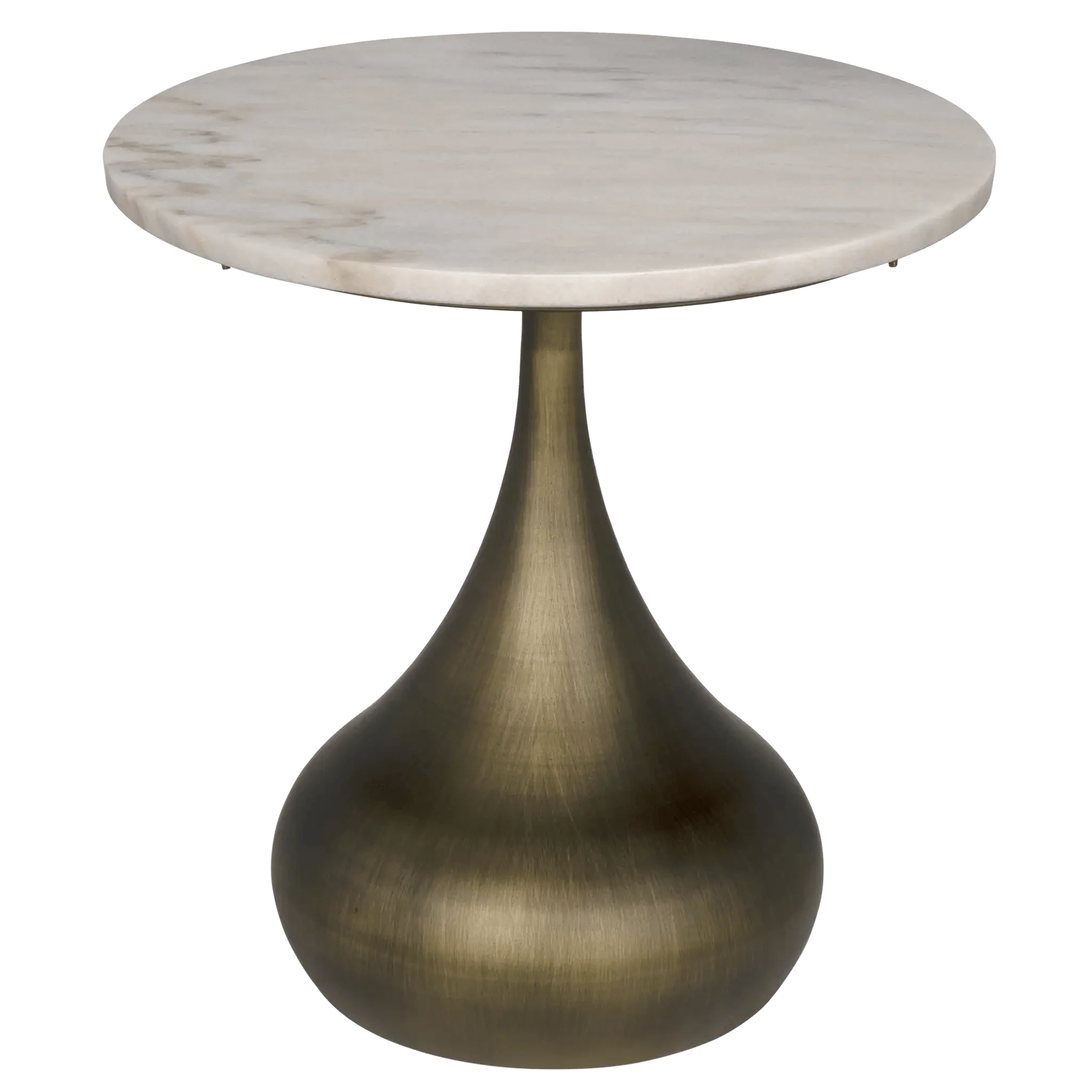 Mateo Side Table, Aged Brass