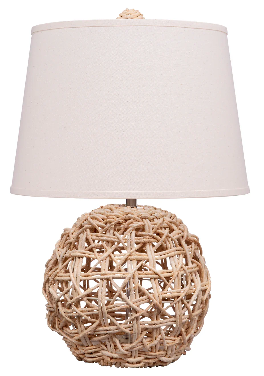 Maui Rope Table Lamp with Linen Shade