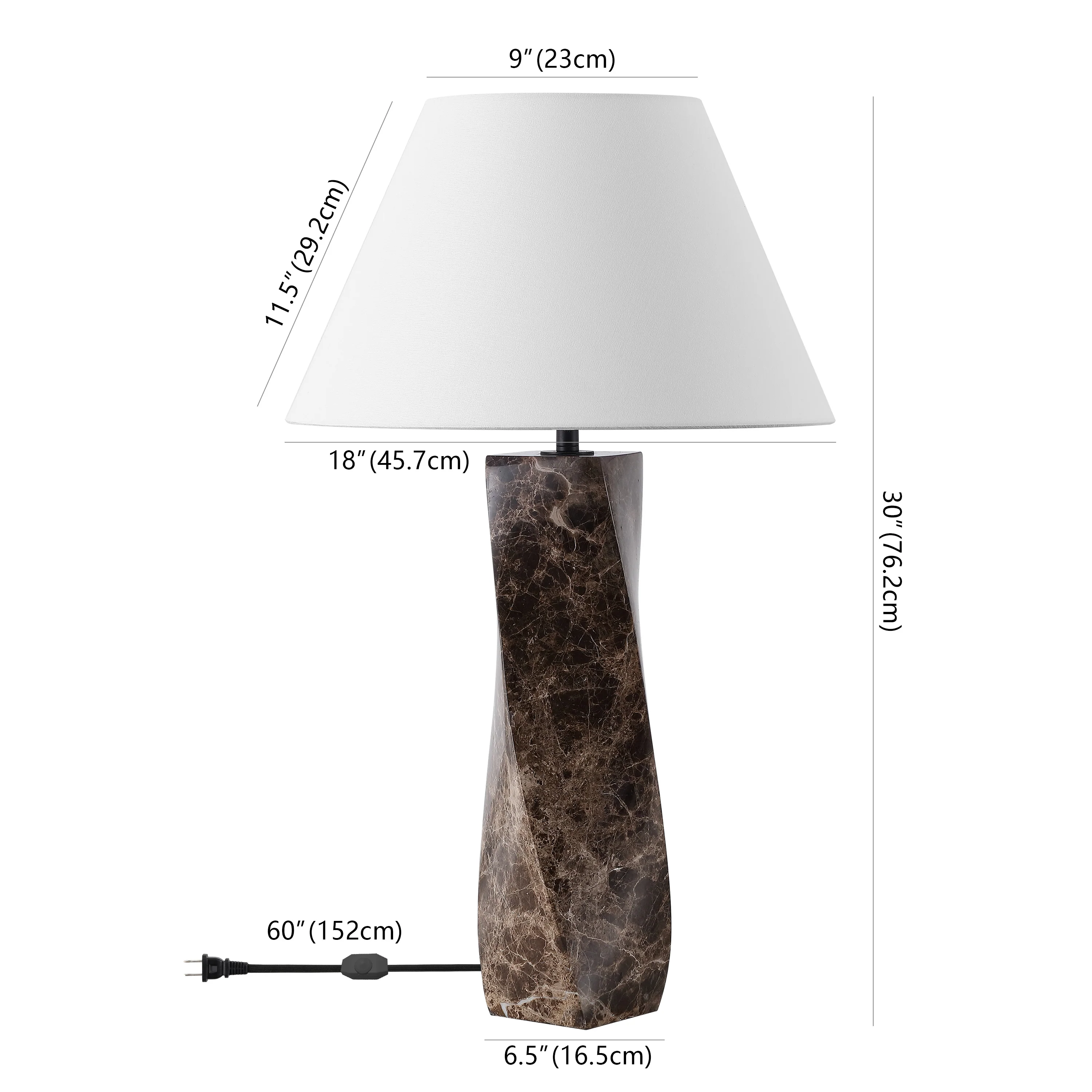 Mayalenn Large Marble Table Lamp - Image 5