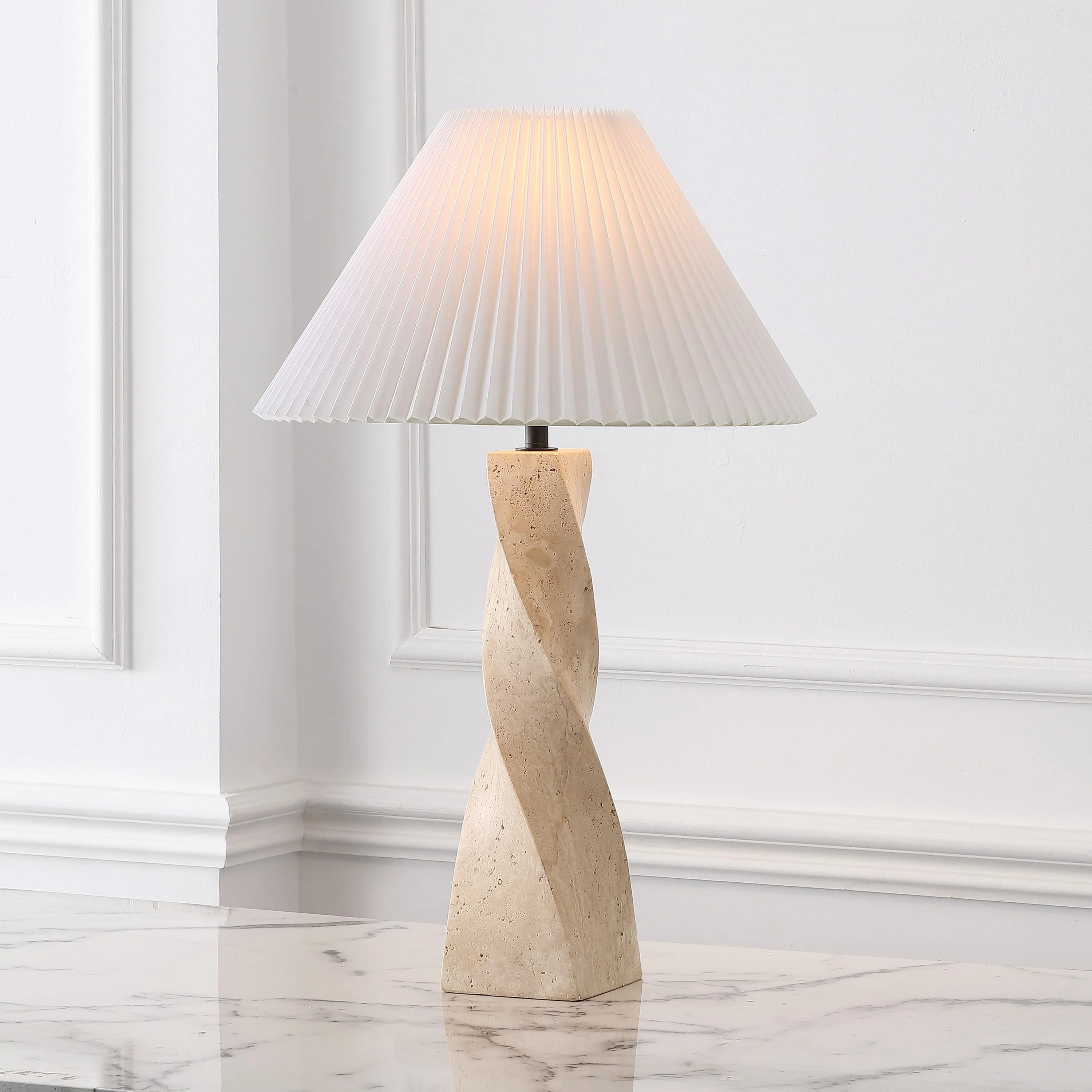 Mayalenn Travertine Table Lamp - Image 4