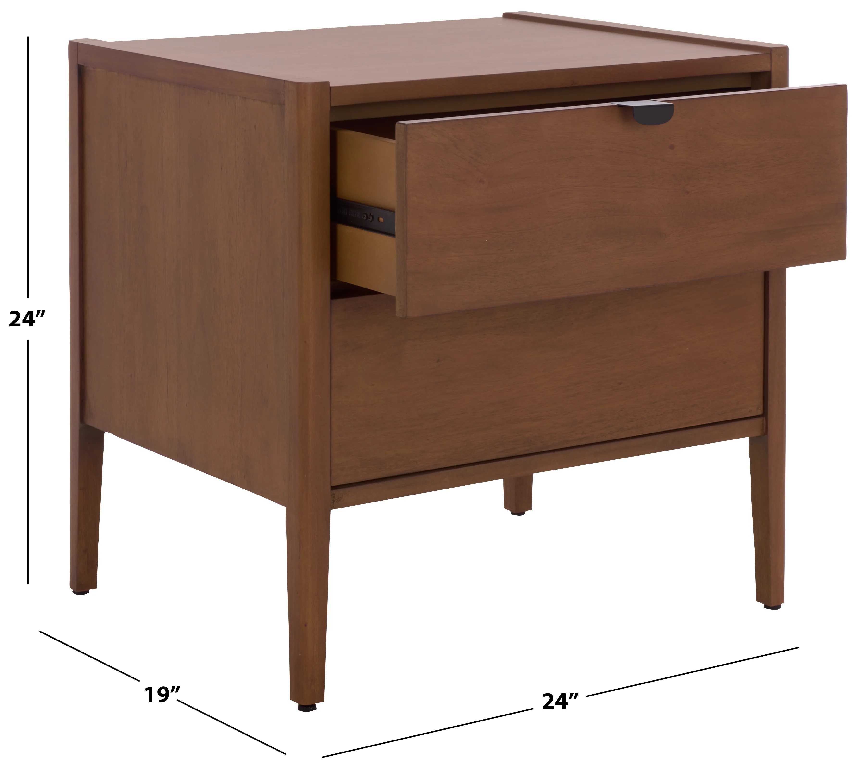 Mayalyn Wood 2 Draw Nightstand - Image 10
