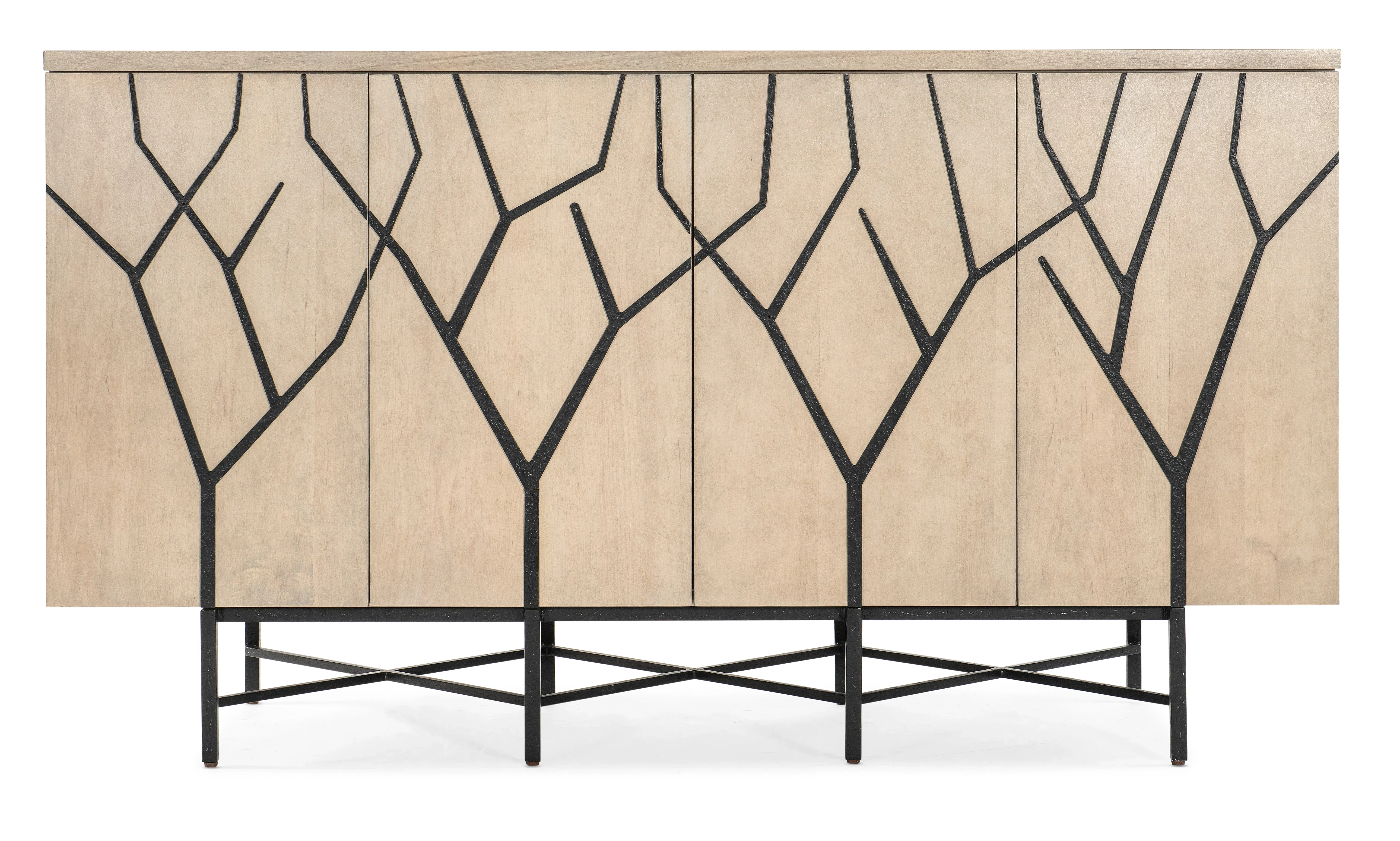 Melange Branched Four Door Entertainment Credenza - Image 3