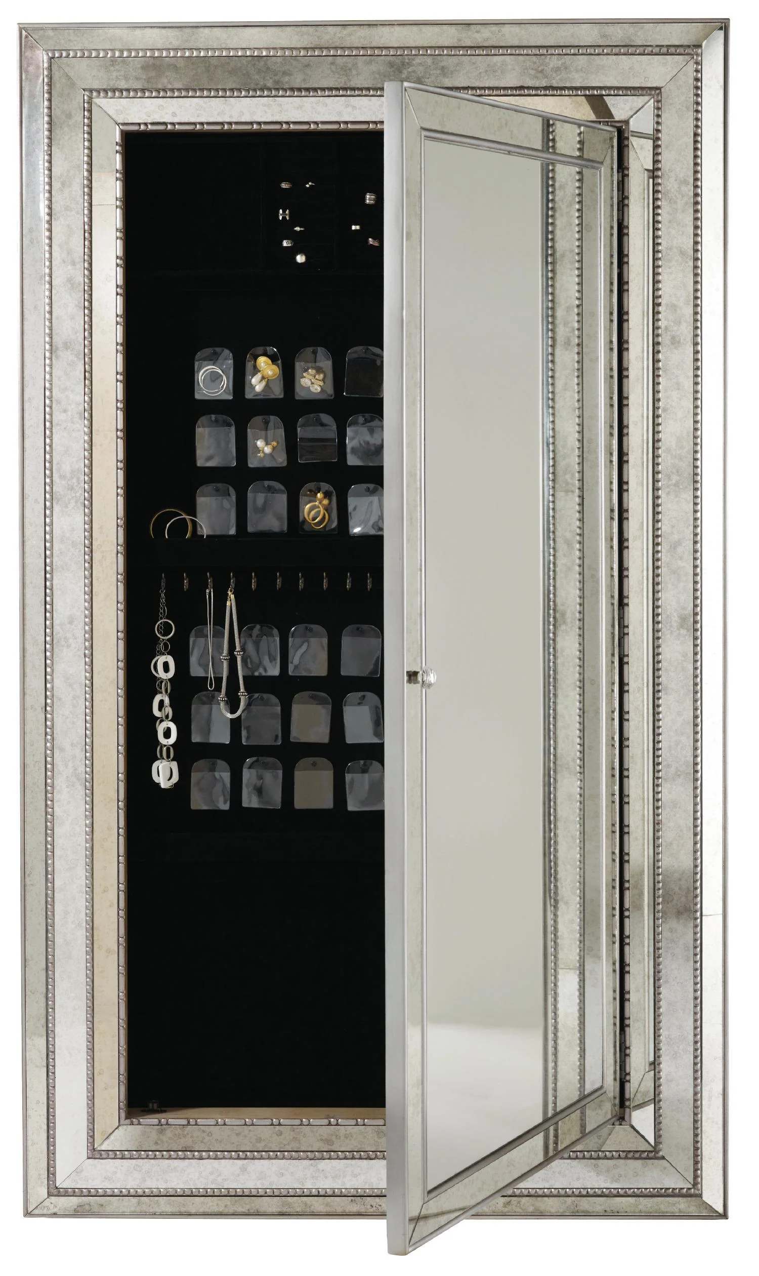 Melange Glamour Floor Mirror withJewelry Armoire Storage