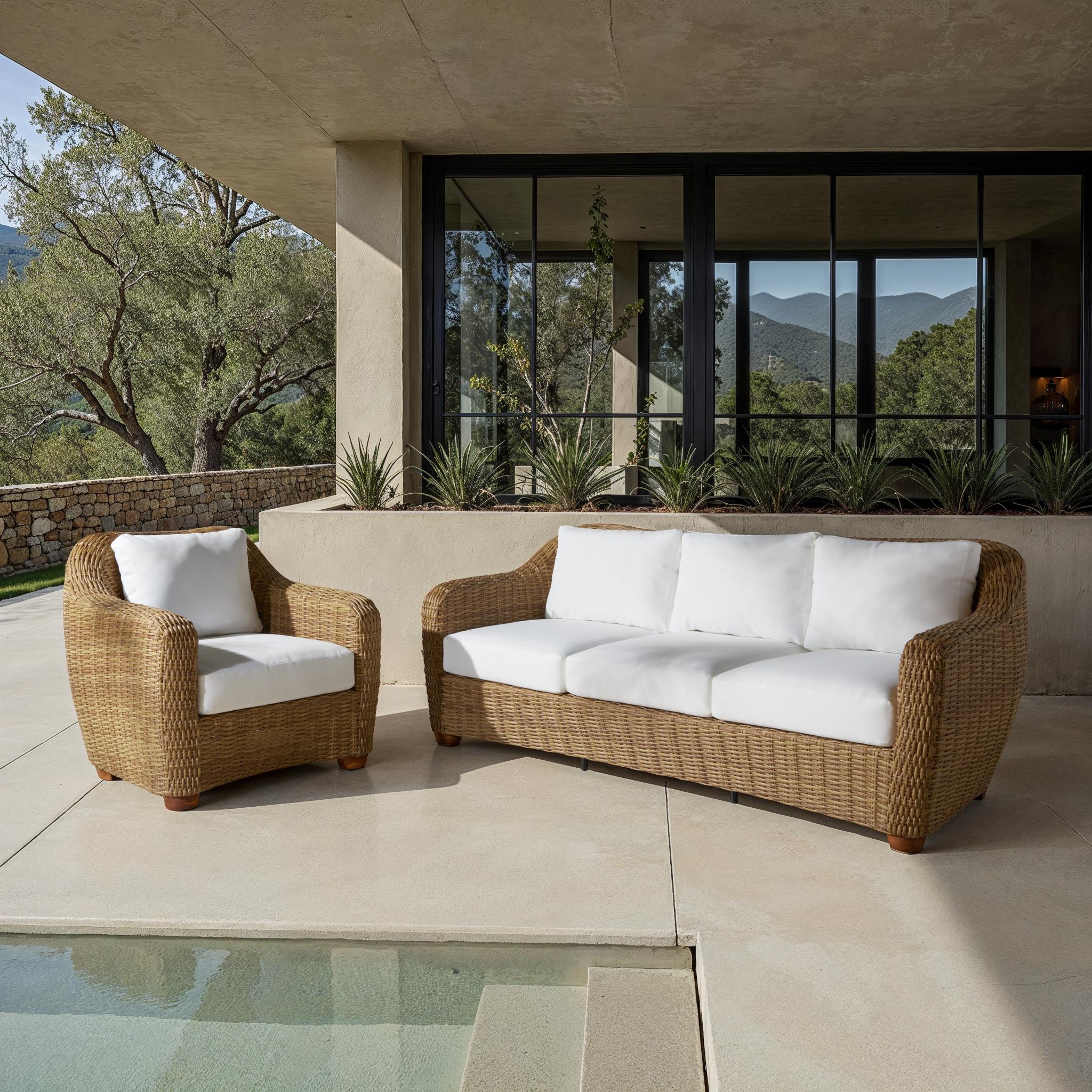 Melbourne Wicker Patio Sofa - Image 12