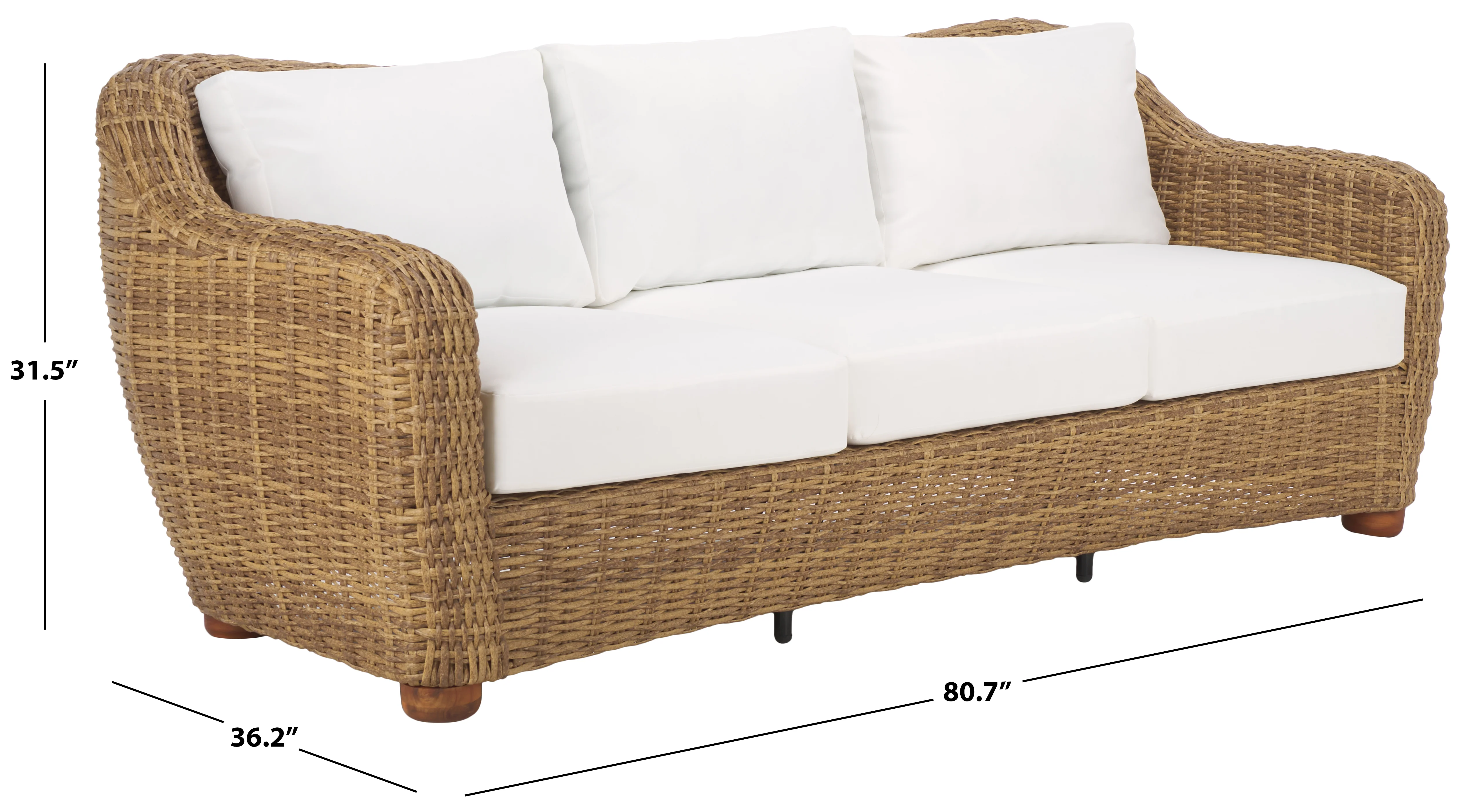 Melbourne Wicker Patio Sofa - Image 7