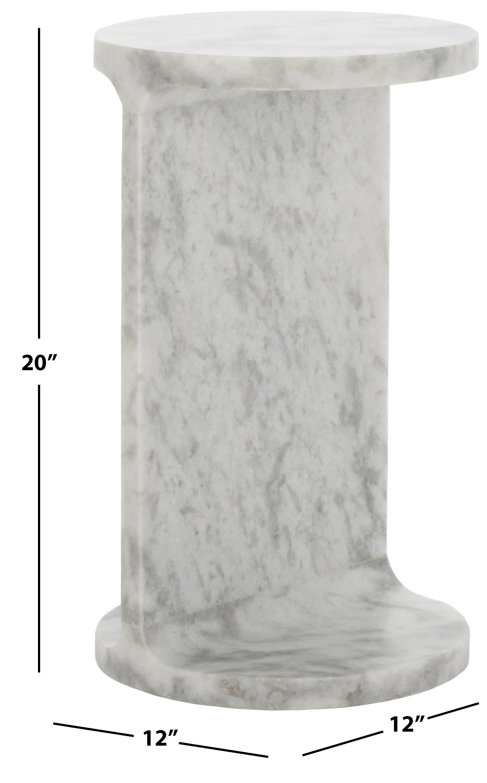 Melinda Marble "C" Accent Table - Image 7