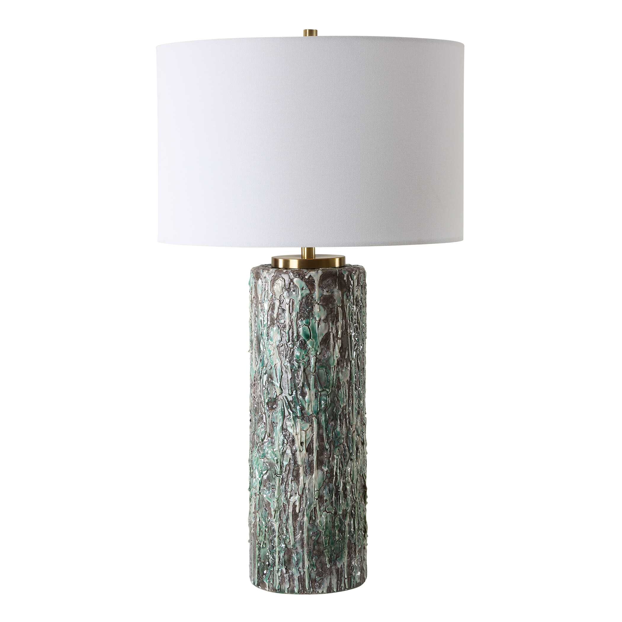 Meltdown Ivory Teal Table Lamp - Image 4
