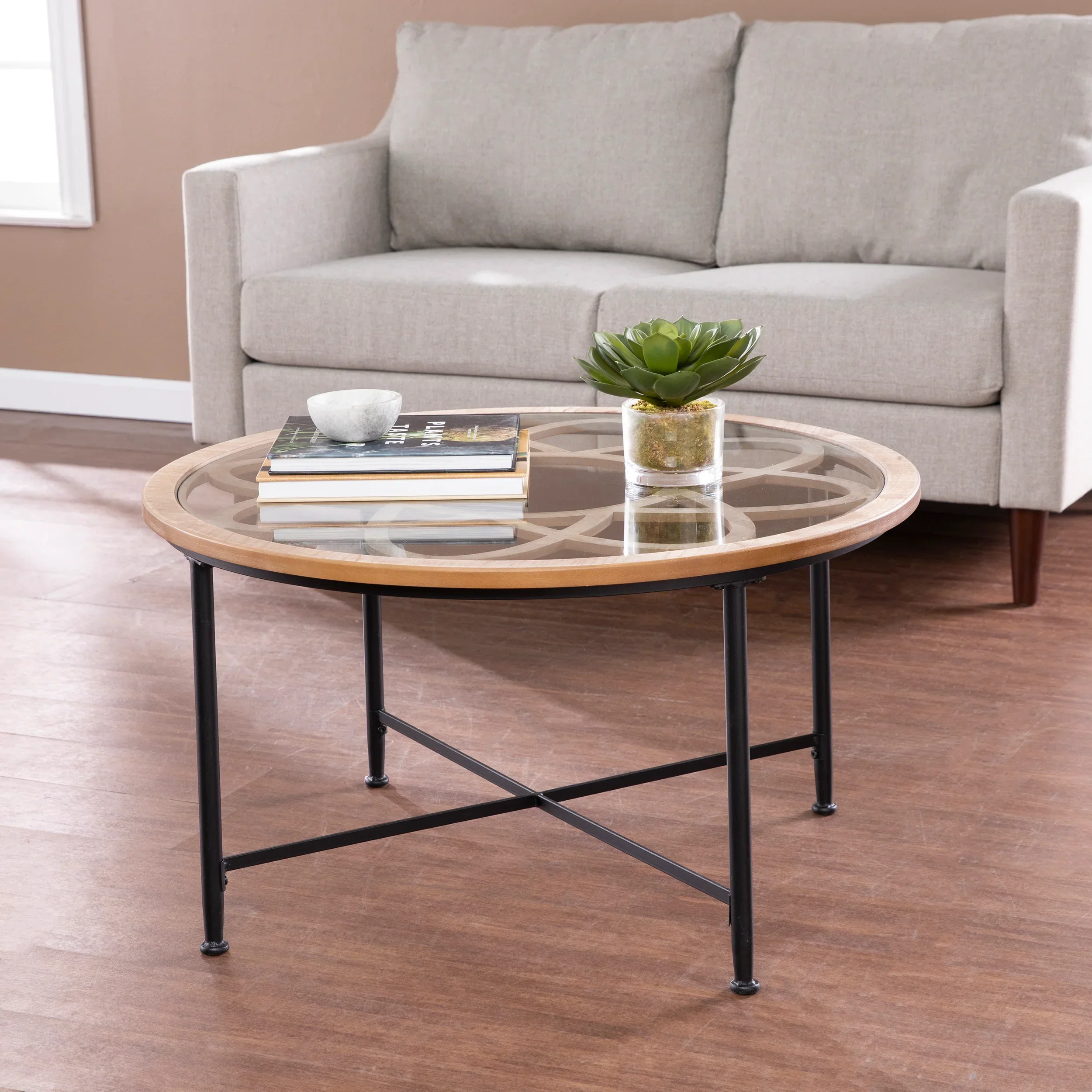 Melvoir Glass-Top Cocktail Table - Image 2