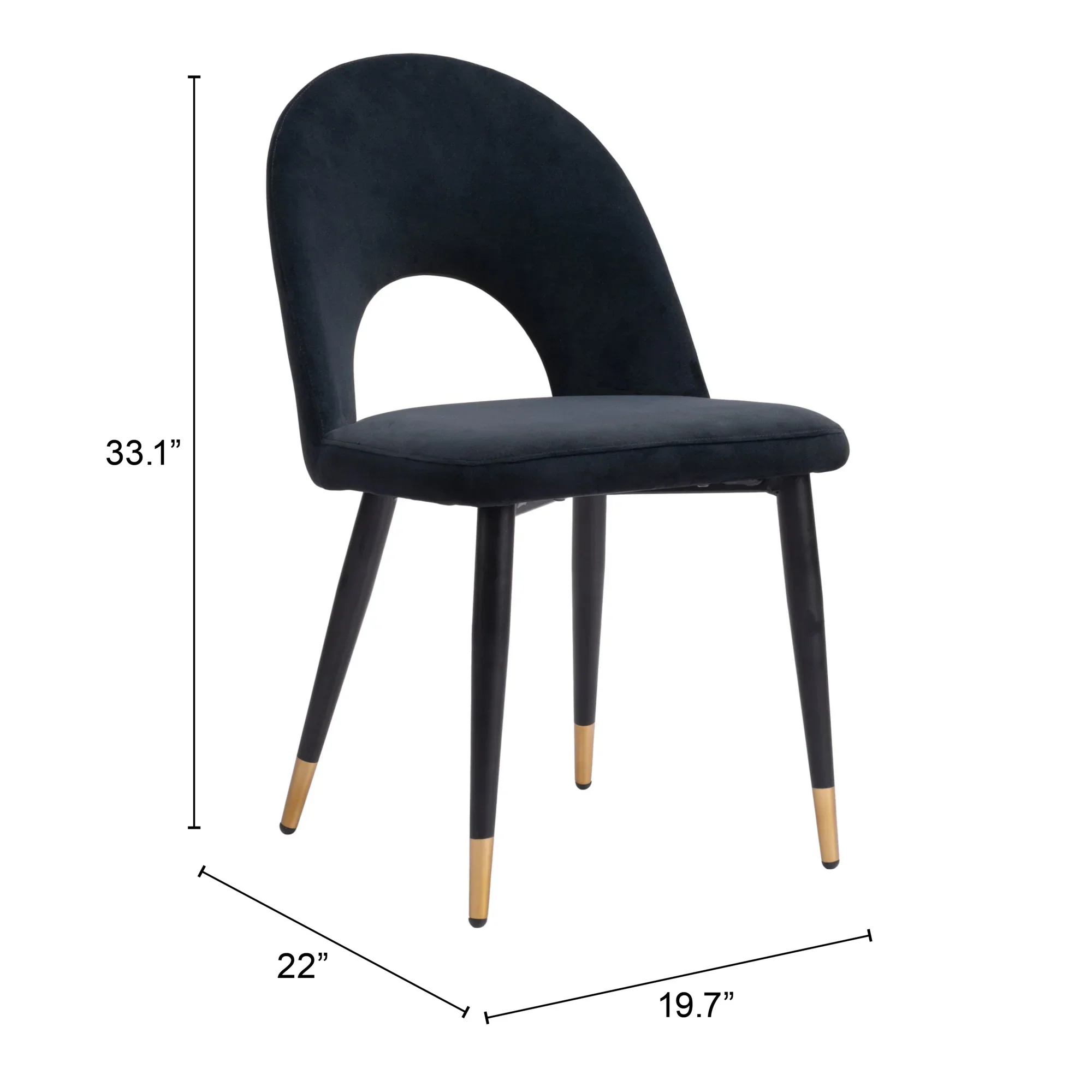 Menlo Dining Chair (Set of 2) Black - Image 7