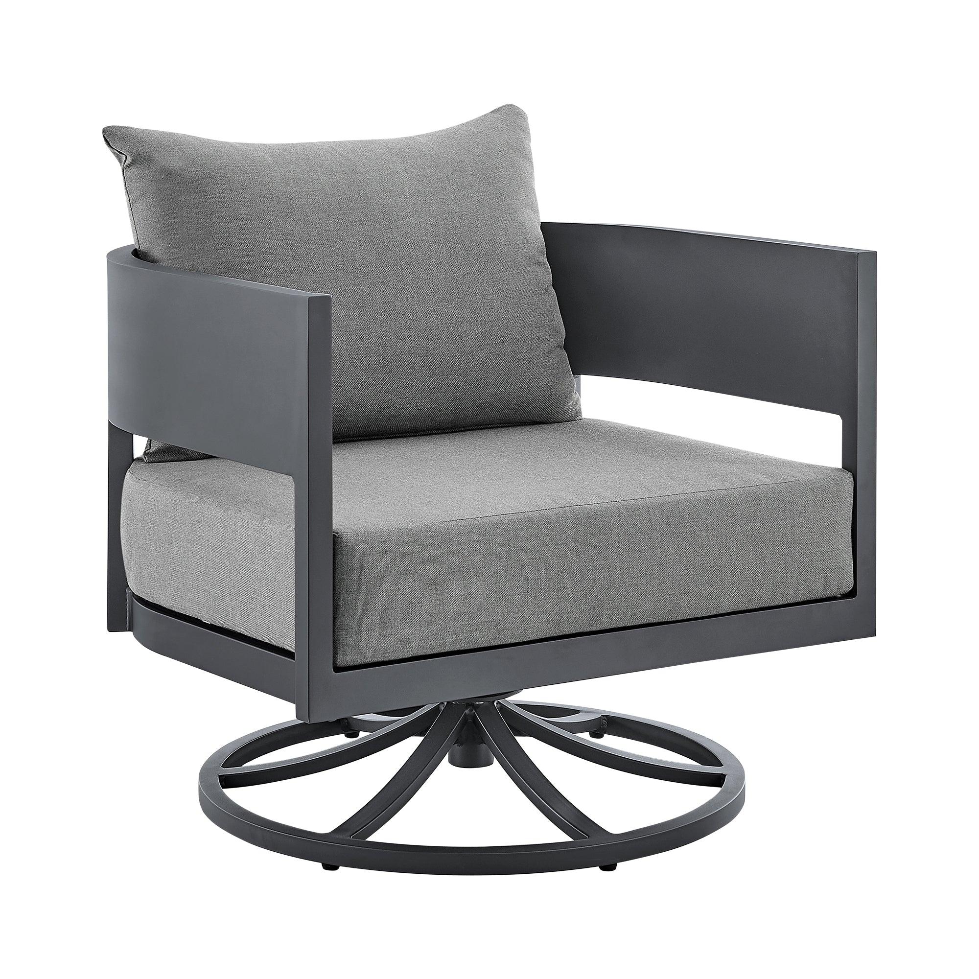 Menorca 3 Piece Patio Outdoor Swivel Seating Set - Image 3