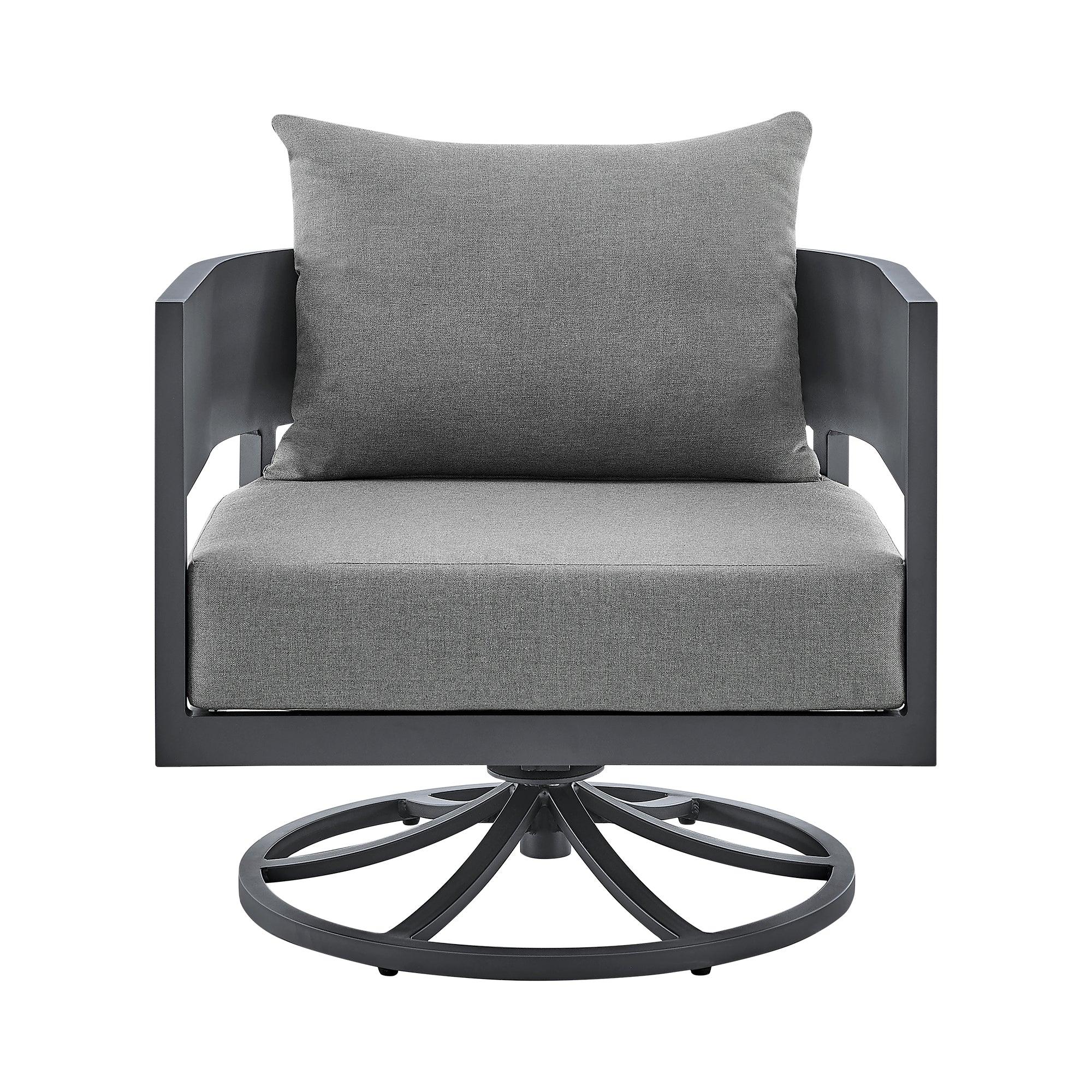 Menorca 3 Piece Patio Outdoor Swivel Seating Set - Image 4