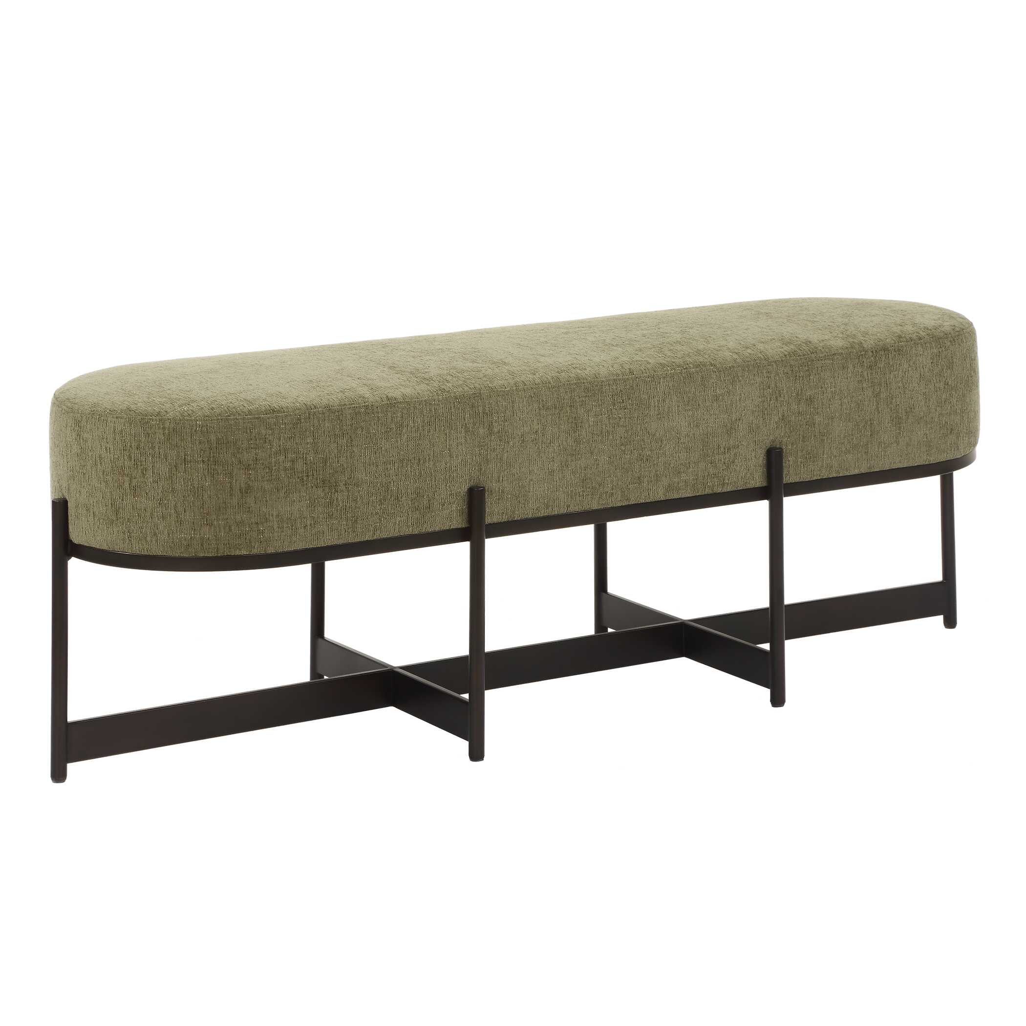 Merino Moss Fabric Bench - Image 5