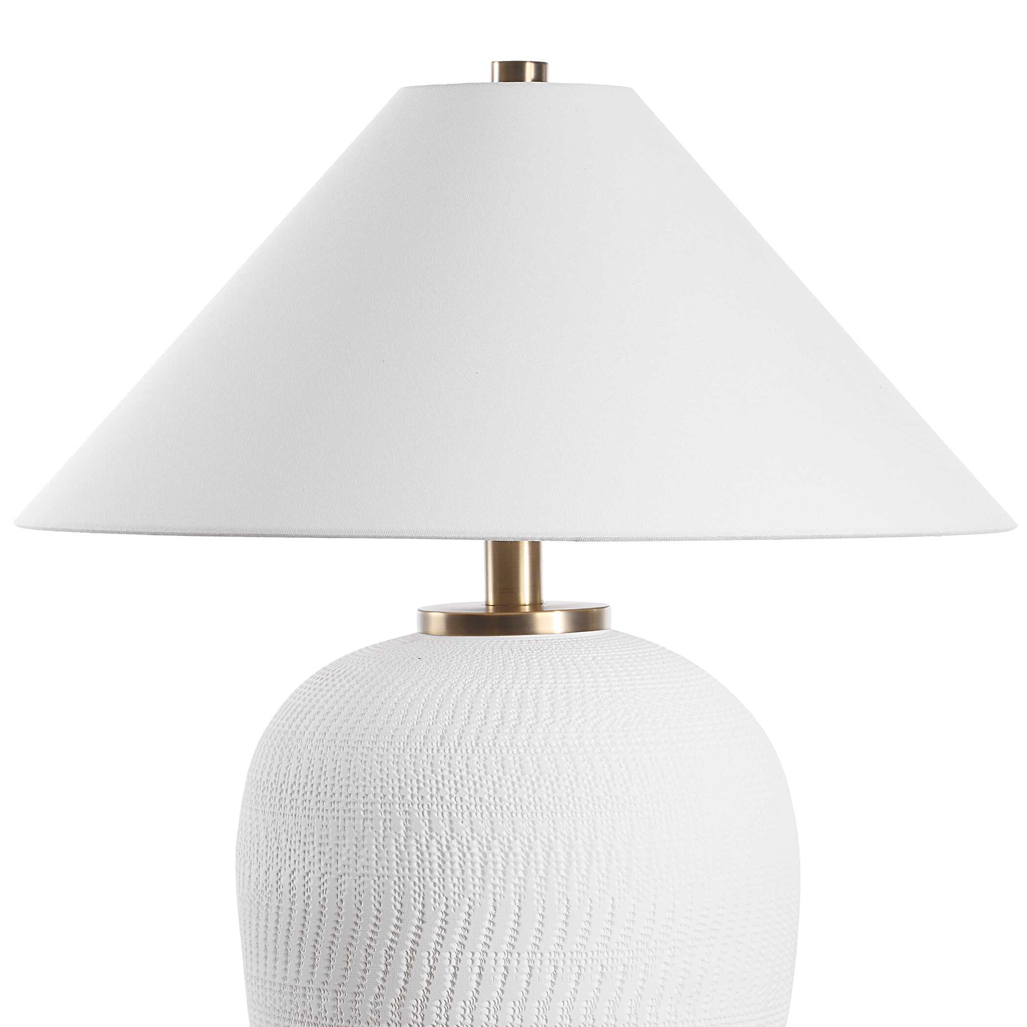 Merriton Matt White Table Lamp - Image 5